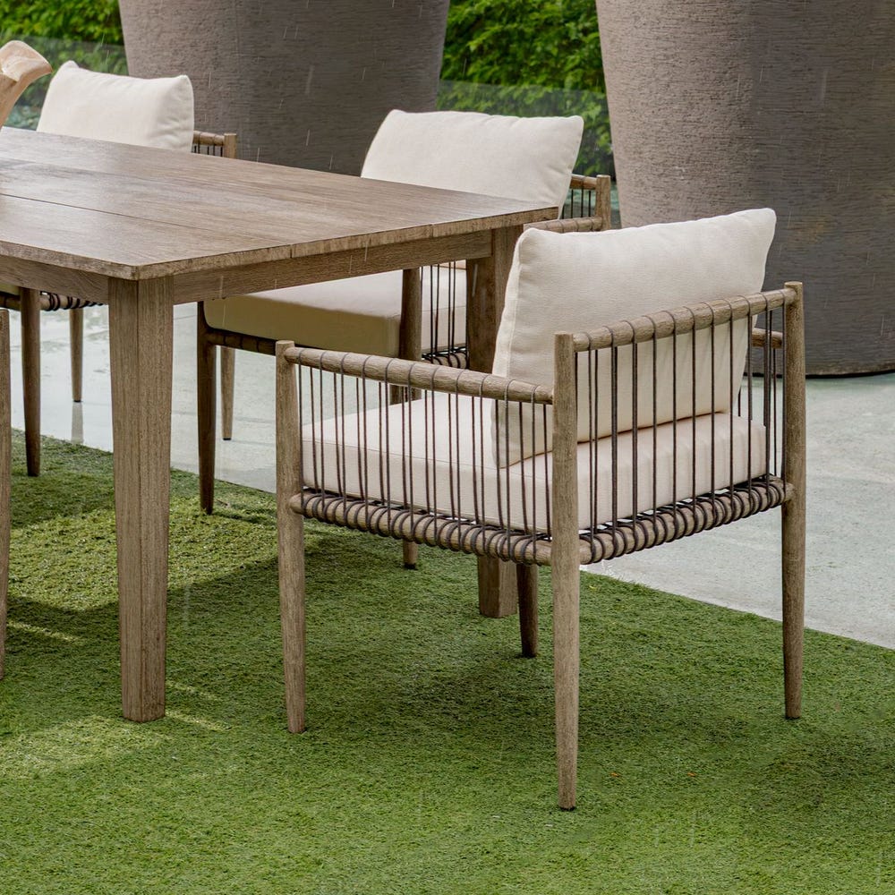 Uttermost Borneo White Outdoor Dining Chair