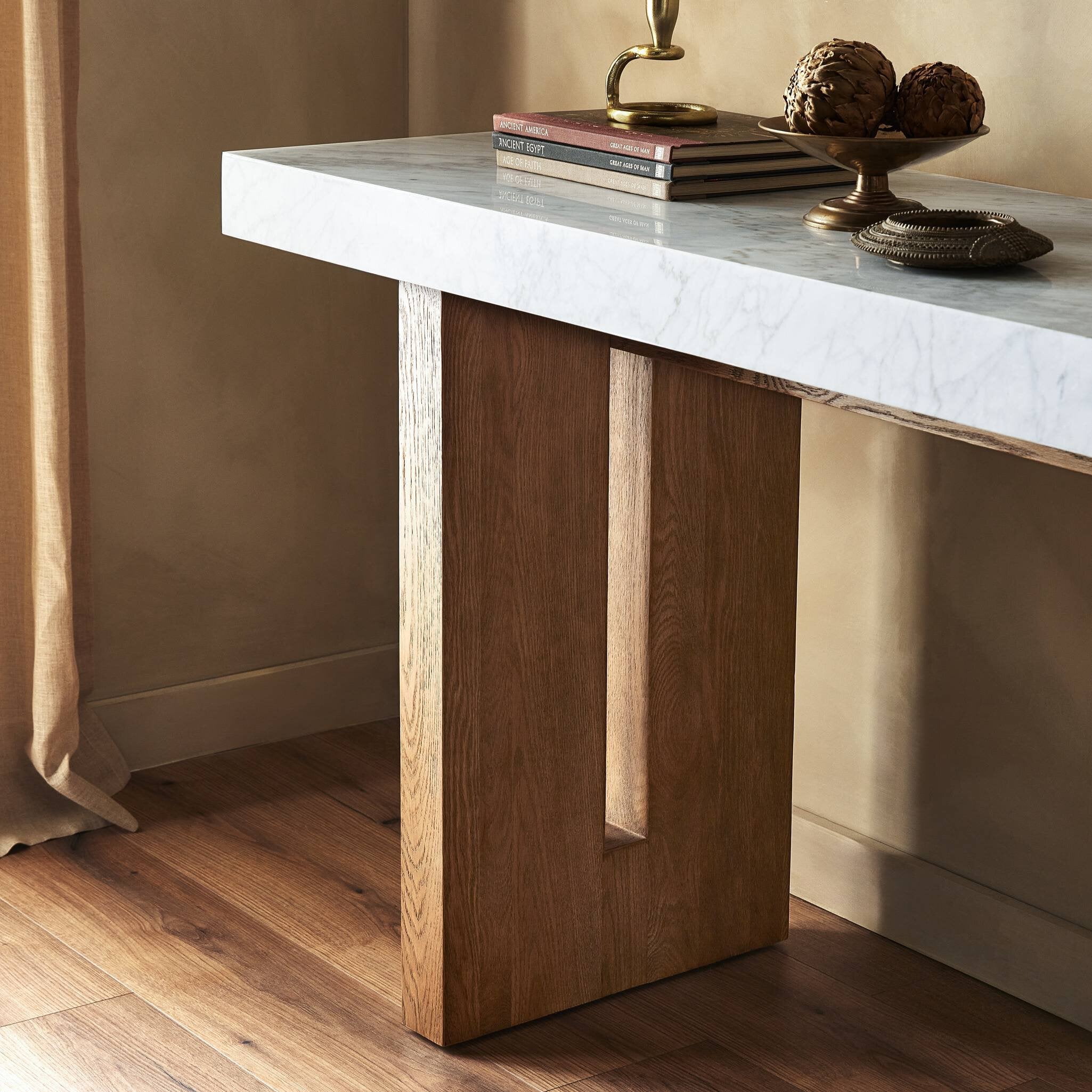 Olympia Console Table - White Carrara Marble Console Tables Four Hands     Console Tables,https://www.oldbonesco.com,Mid Century Furniture, Furniture Sale, Old Bones Co, Mid Century Sale, Four Hands Furniture, Sale,Gus, Sale,Perigold Olympia Console Table - White Carrara Marble Console Tables Sale, Perigold Sale Olympia Console Table - White Carrara Marble,Olympia Console Table - White Carrara Marble Lulu and Georgia,Burke Decor Sale Olympia Console Table - White Carrara Marble, open box furniture,Open Box 
