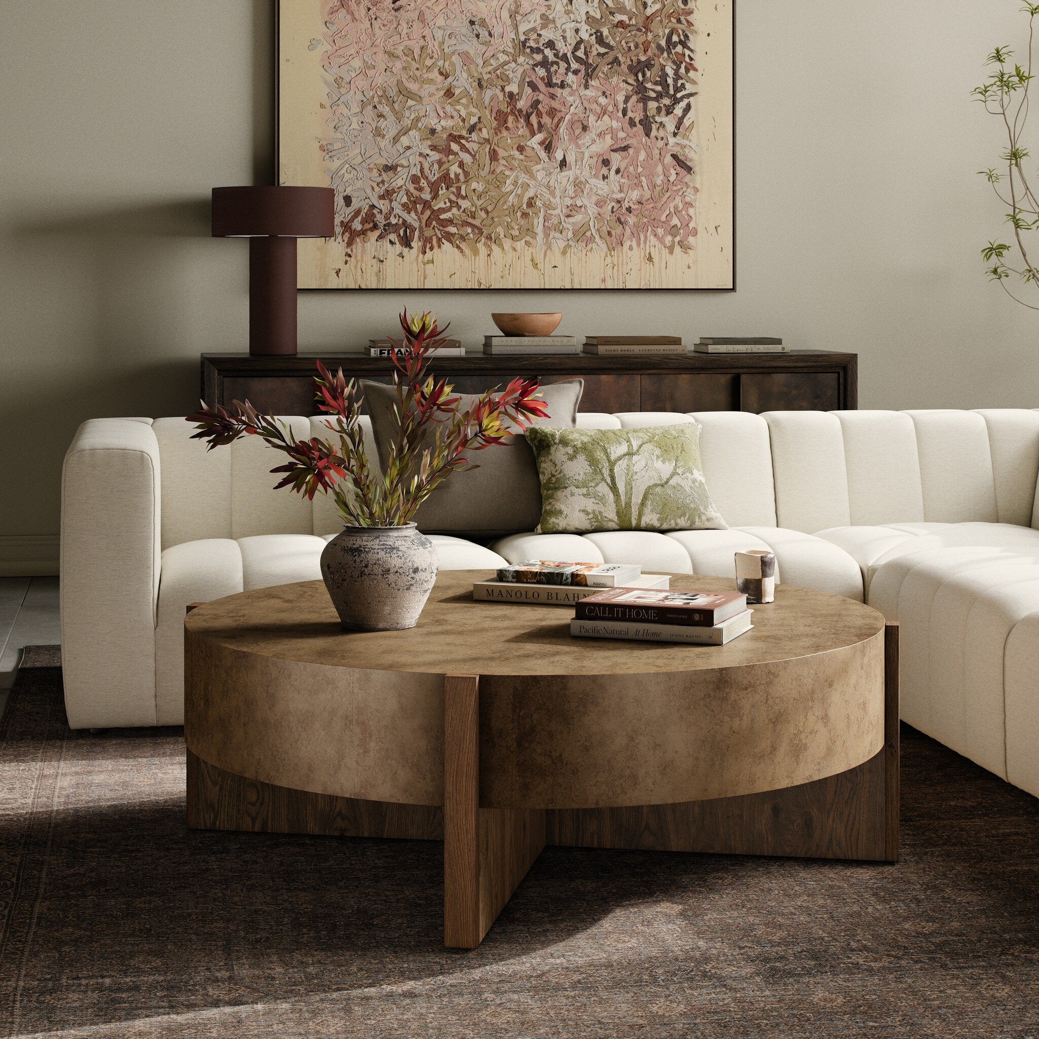 Bingham Coffee Table - Antiqued Brass Aluminum