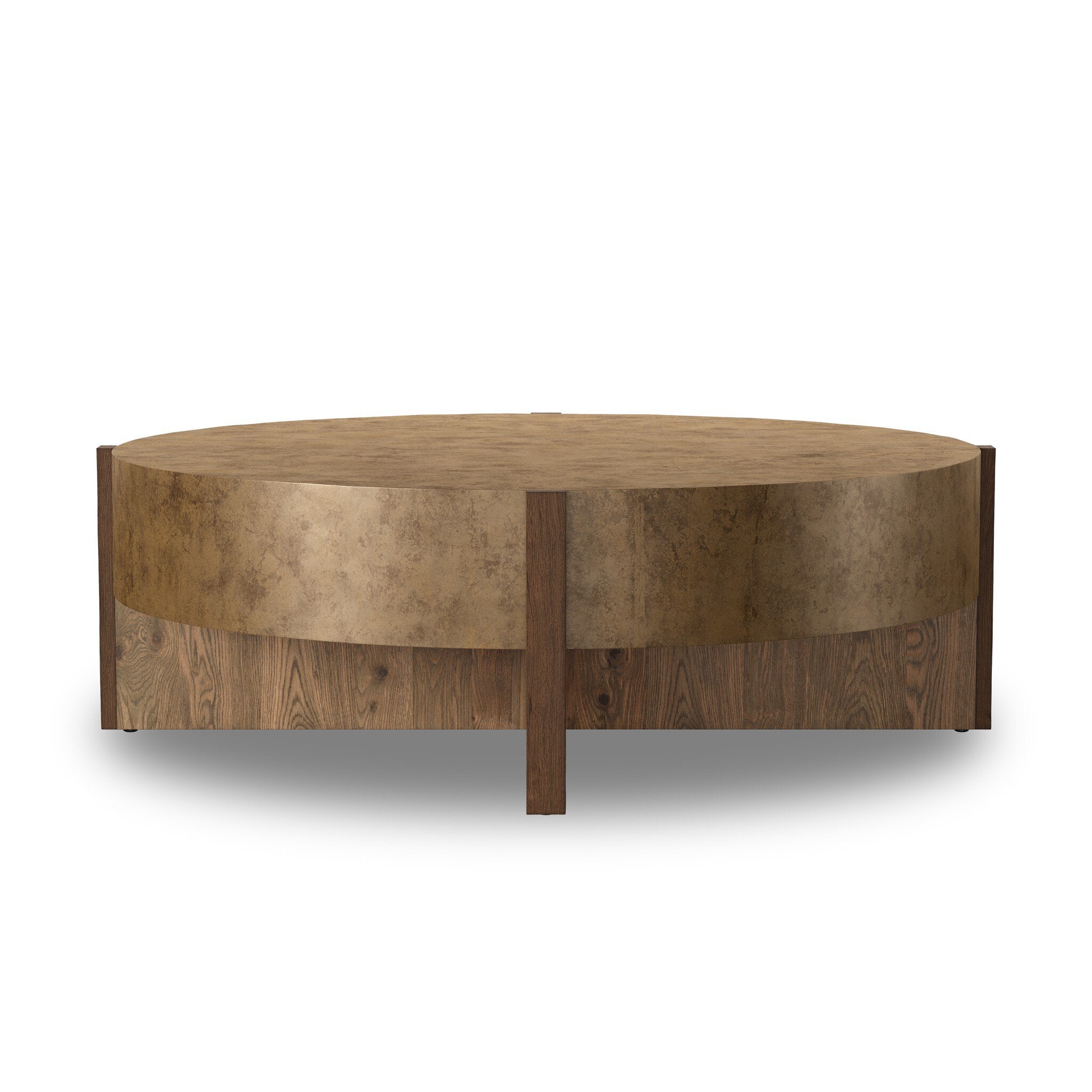 Bingham Coffee Table - Antiqued Brass Aluminum