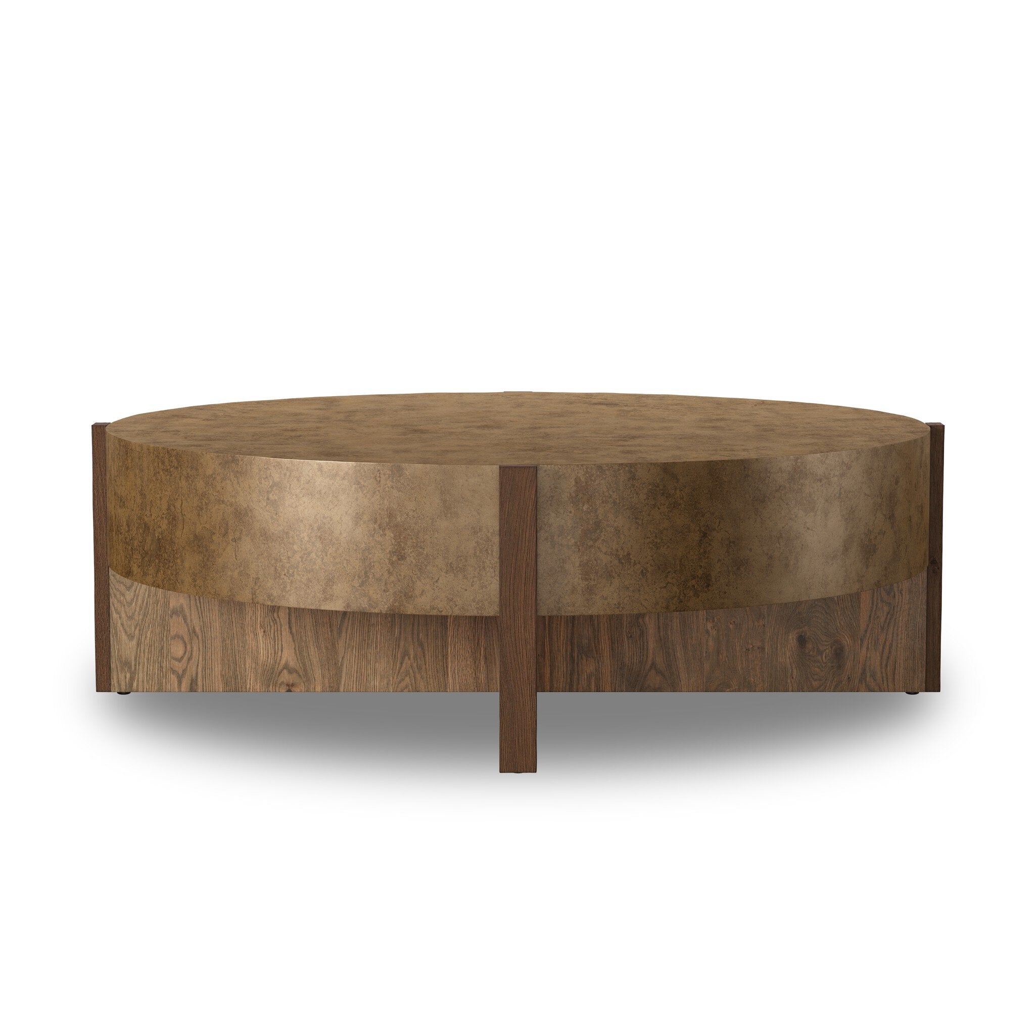Bingham Coffee Table - Antiqued Brass Aluminum