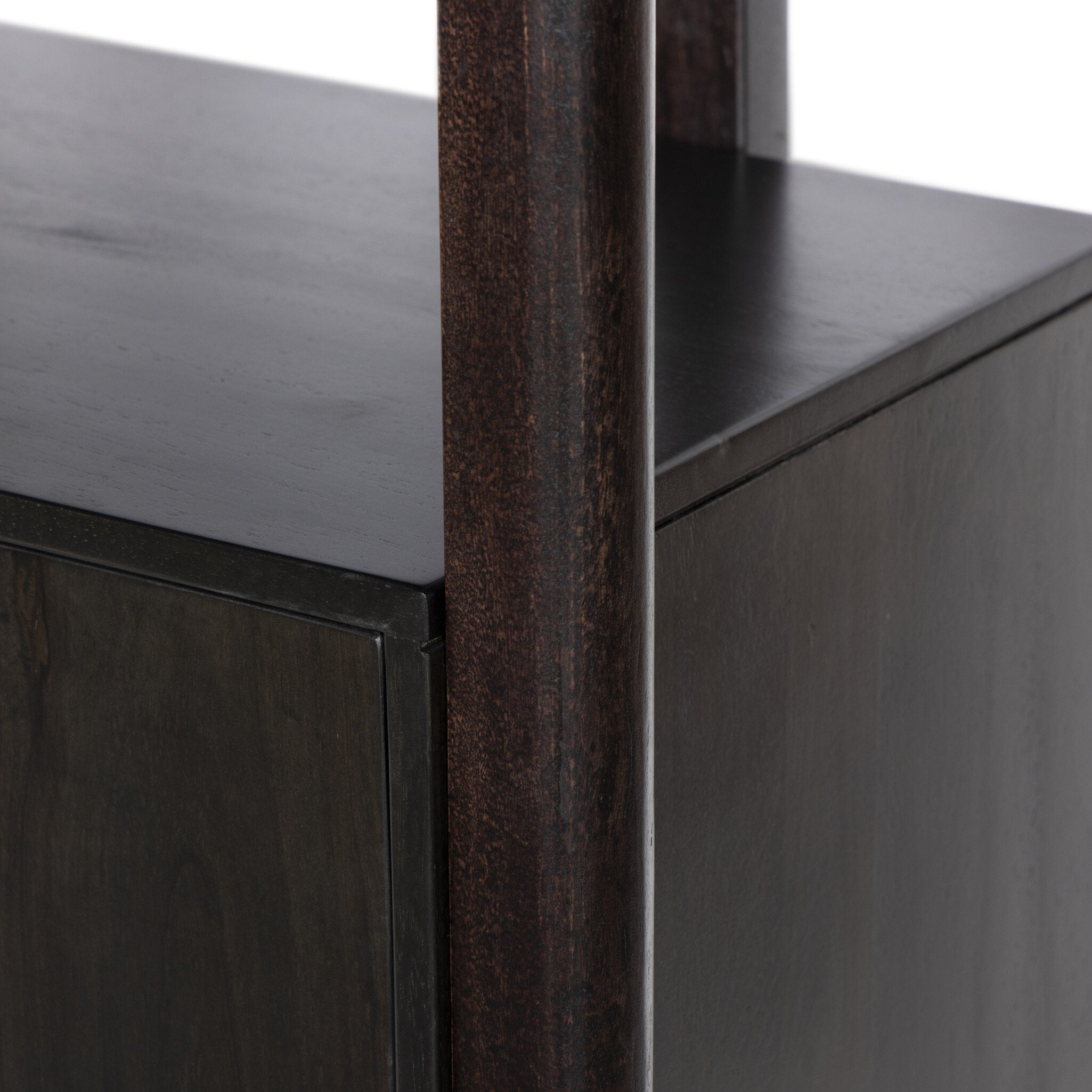 Reza Bookcase - Worn Black Acacia Bookcases Four Hands     Bookcases,https://www.oldbonesco.com,Mid Century Furniture, Furniture Sale, Old Bones Co, Mid Century Sale, Four Hands Furniture, Sale,Gus, Sale,Perigold Reza Bookcase - Worn Black Acacia Bookcases Sale, Perigold Sale Reza Bookcase - Worn Black Acacia,Reza Bookcase - Worn Black Acacia Lulu and Georgia,Burke Decor Sale Reza Bookcase - Worn Black Acacia, open box furniture,Open Box Reza Bookcase - Worn Black Acacia