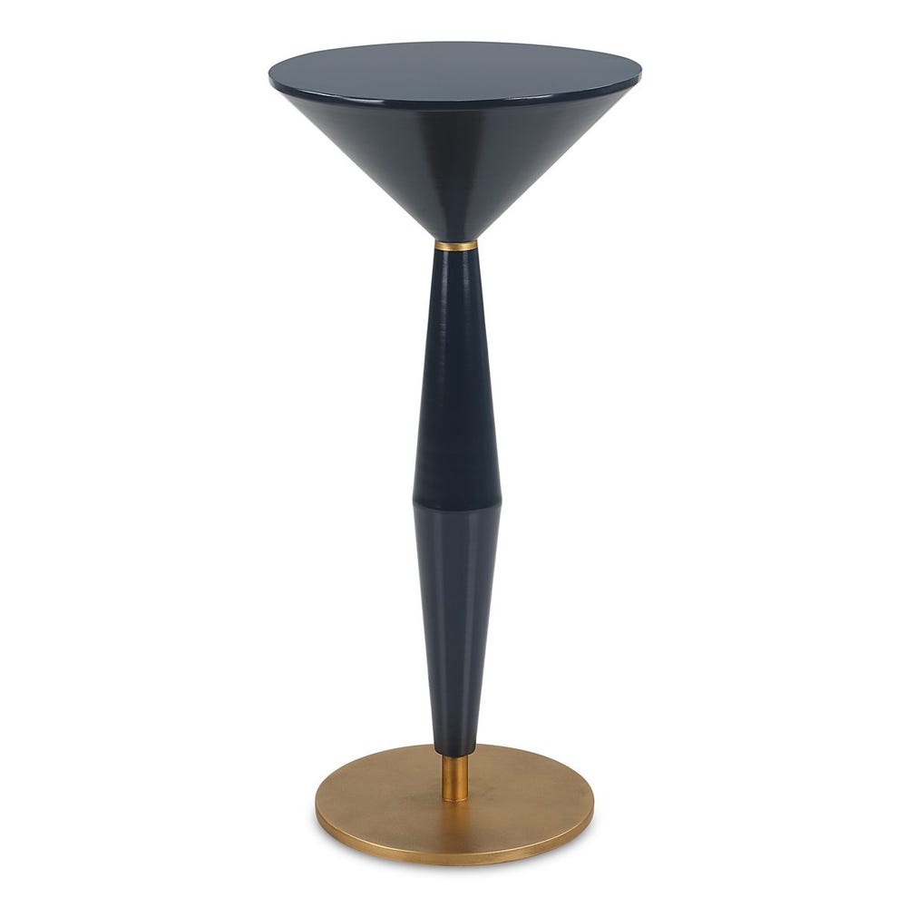 Uttermost Luster Navy Blue Accent Table