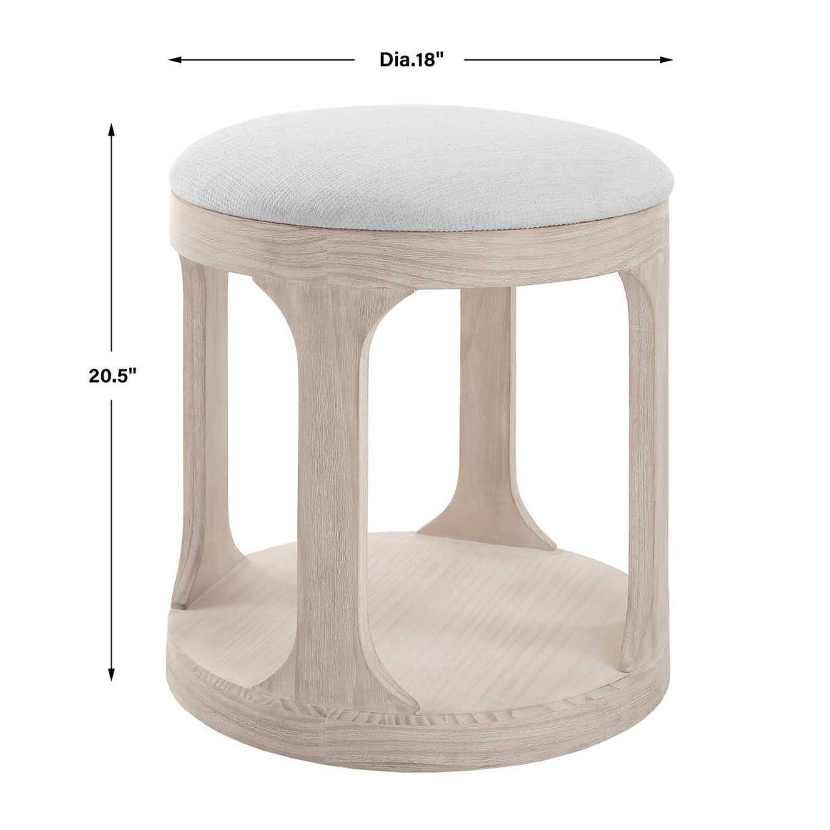 Uttermost Dennen Oak Ottoman