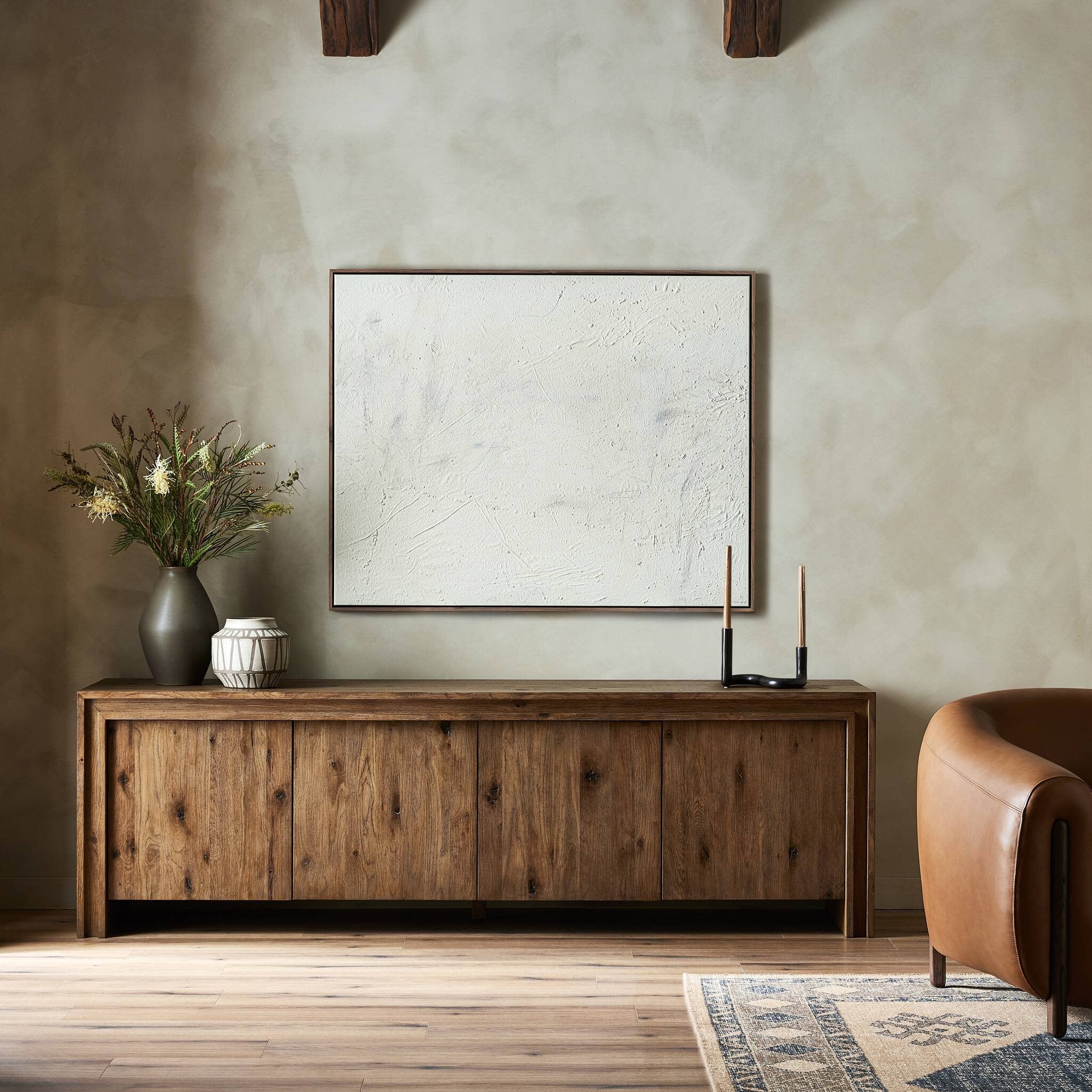 Chalmers Media Console - Weathered Oak Veneer | Four Hands
