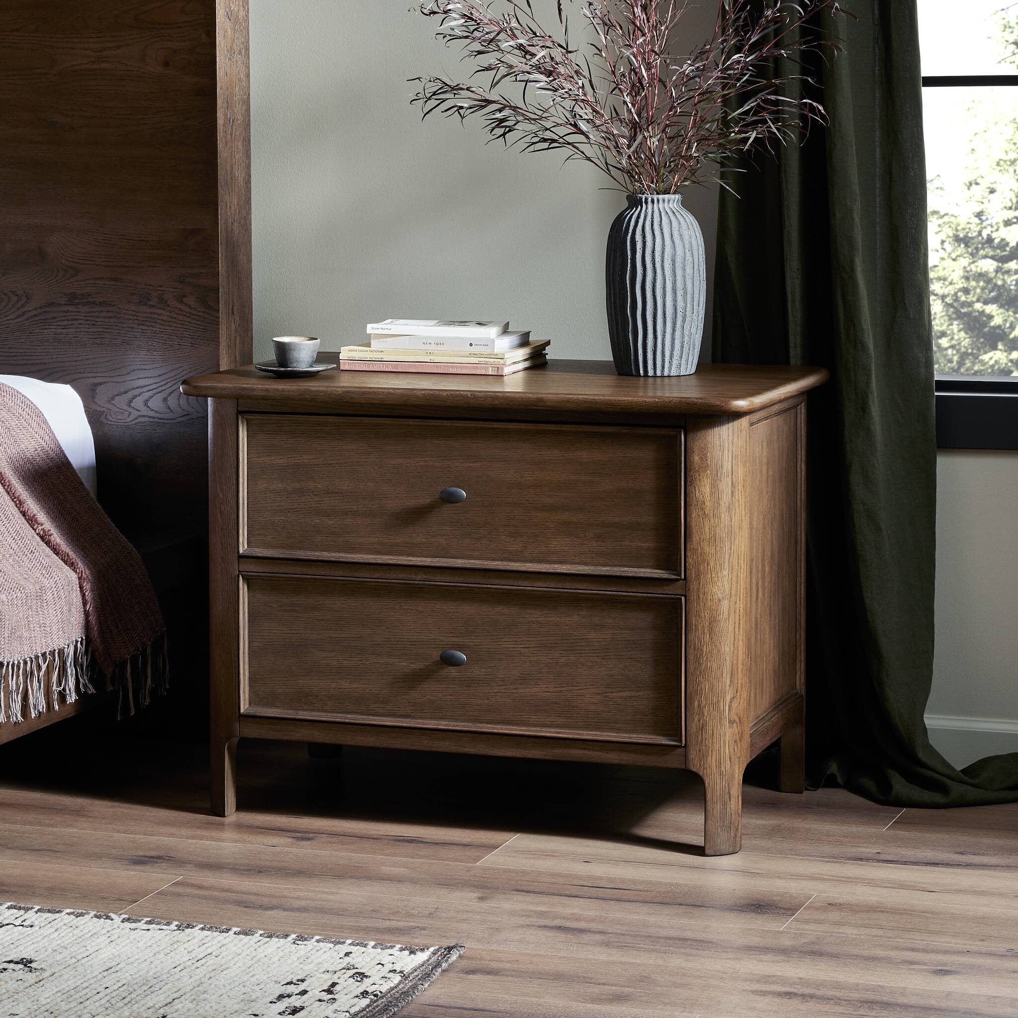 Russ Nightstand - Aged Oak Nightstands Four Hands     Nightstands,https://www.oldbonesco.com,Mid Century Furniture, Furniture Sale, Old Bones Co, Mid Century Sale, Four Hands Furniture, Sale,Gus, Sale,Perigold Russ Nightstand - Aged Oak Nightstands Sale, Perigold Sale Russ Nightstand - Aged Oak,Russ Nightstand - Aged Oak Lulu and Georgia,Burke Decor Sale Russ Nightstand - Aged Oak, open box furniture,Open Box Russ Nightstand - Aged Oak