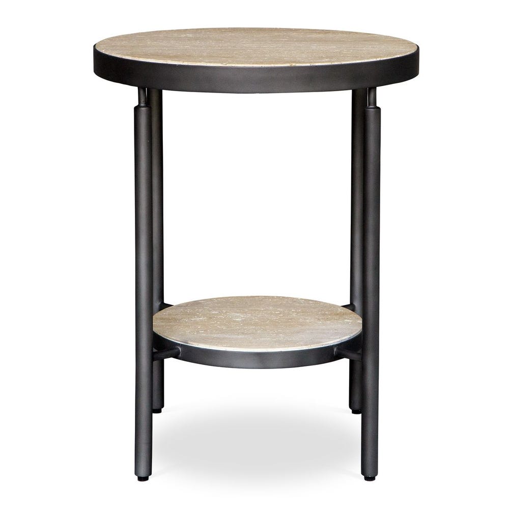 Uttermost Dauntless Travertine Side Table