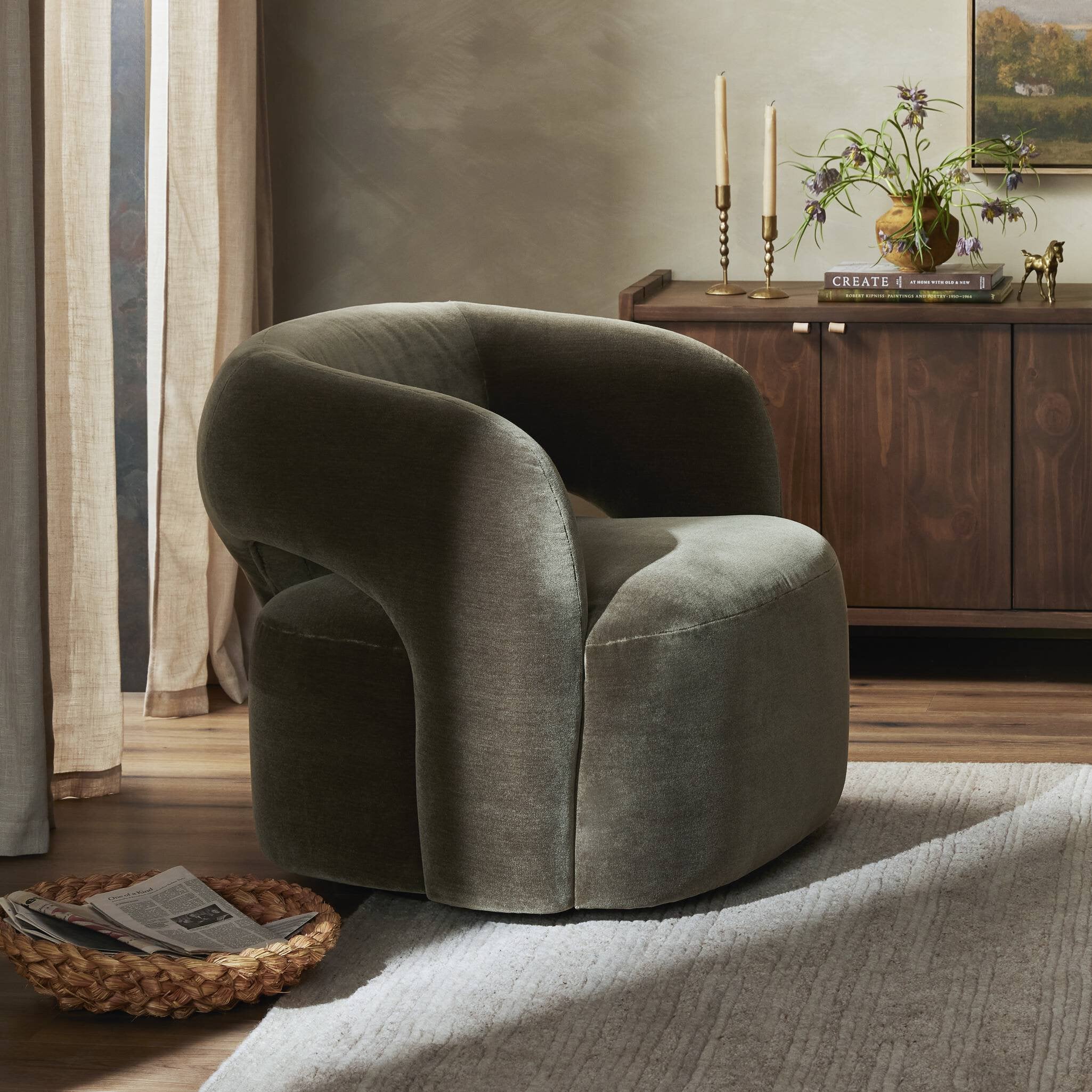 Mazie Swivel Chair Accent Chairs Four Hands , Black Friday Sale Four Hands Furniture Sale, Old Bones Co, Mid Century Furniture Sale, Four Hands Furniture, Black Friday Sale Mazie Swivel Chair,Gus Sale, Perigold Mazie Swivel Chair Accent Chairs Black Friday Sale , Perigold Sale Mazie Swivel Chair,Mazie Swivel Chair Lulu and Georgia, Burke Decor Sale Mazie Swivel Chair, www.oldbonesco.com