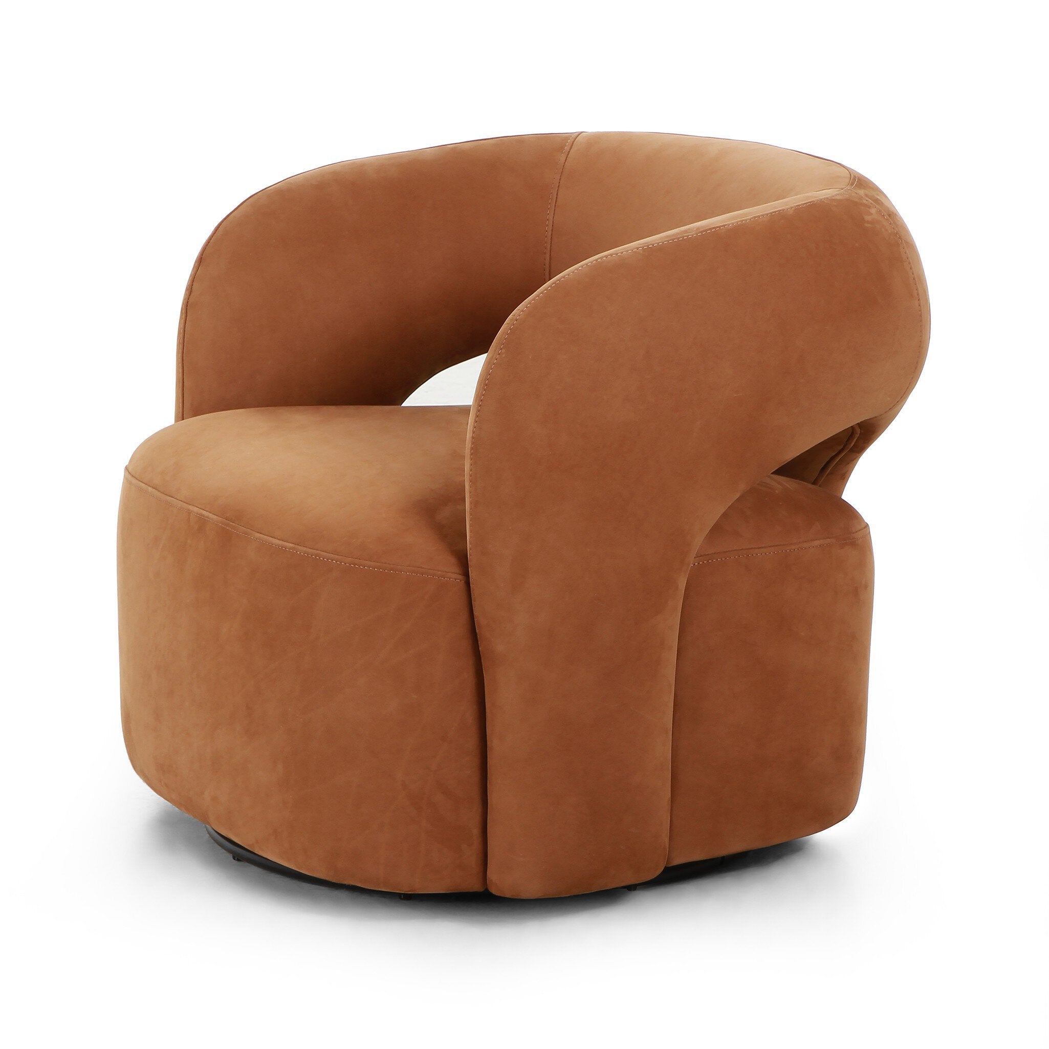 Mazie Swivel Chair - Nubuck Cognac Chairs Four Hands     Chairs,https://www.oldbonesco.com,Mid Century Furniture, Furniture Sale, Old Bones Co, Mid Century Sale, Four Hands Furniture, Sale,Gus, Sale,Perigold Mazie Swivel Chair - Nubuck Cognac Chairs Sale, Perigold Sale Mazie Swivel Chair - Nubuck Cognac,Mazie Swivel Chair - Nubuck Cognac Lulu and Georgia,Burke Decor Sale Mazie Swivel Chair - Nubuck Cognac, open box furniture,Open Box Mazie Swivel Chair - Nubuck Cognac