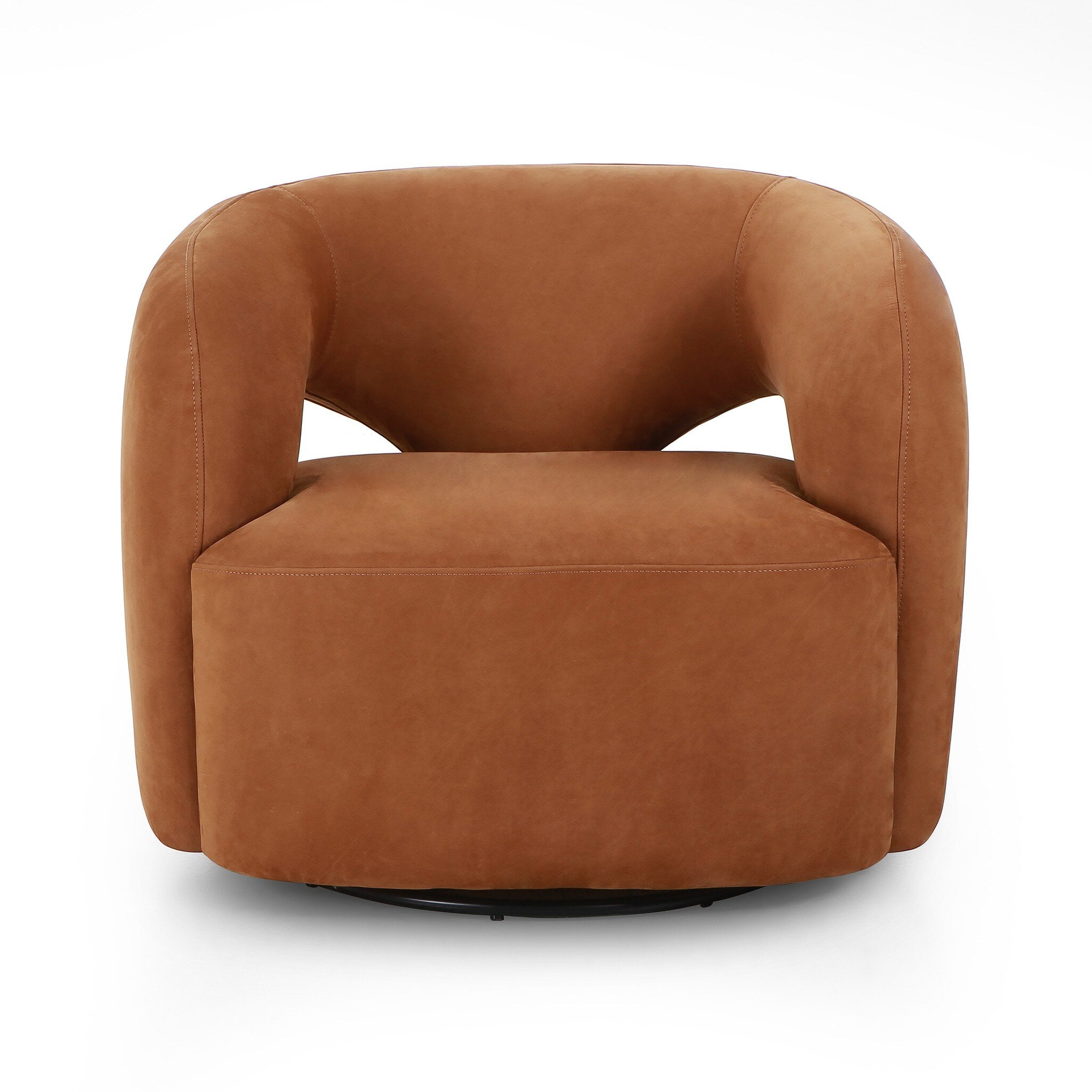 Mazie Swivel Chair - Nubuck Cognac Chairs Four Hands     Chairs,https://www.oldbonesco.com,Mid Century Furniture, Furniture Sale, Old Bones Co, Mid Century Sale, Four Hands Furniture, Sale,Gus, Sale,Perigold Mazie Swivel Chair - Nubuck Cognac Chairs Sale, Perigold Sale Mazie Swivel Chair - Nubuck Cognac,Mazie Swivel Chair - Nubuck Cognac Lulu and Georgia,Burke Decor Sale Mazie Swivel Chair - Nubuck Cognac, open box furniture,Open Box Mazie Swivel Chair - Nubuck Cognac