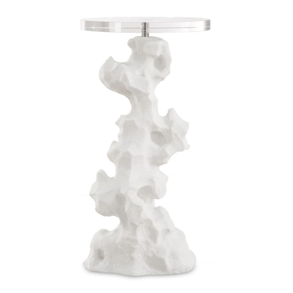 Uttermost Remnant White Stone Drink Table