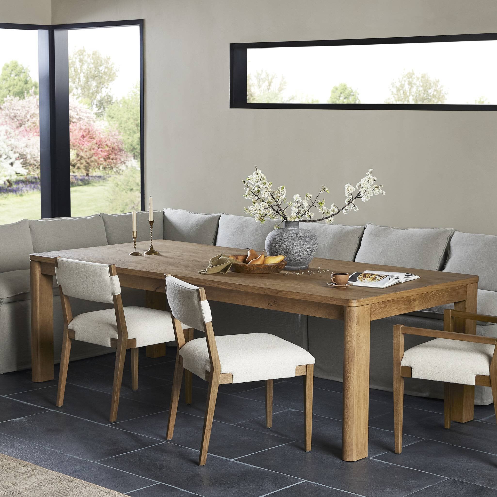 Noeline Extension Dining Table - Resawn Worn Oak Dining & Kitchen Tables Four Hands     Dining & Kitchen Tables,https://www.oldbonesco.com,Mid Century Furniture, Furniture Sale, Old Bones Co, Mid Century Sale, Four Hands Furniture, Sale,Gus, Sale,Perigold Noeline Extension Dining Table - Resawn Worn Oak Dining & Kitchen Tables Sale, Perigold Sale Noeline Extension Dining Table - Resawn Worn Oak,Noeline Extension Dining Table - Resawn Worn Oak Lulu and Georgia,Burke Decor Sale Noeline Extension Dining Table 