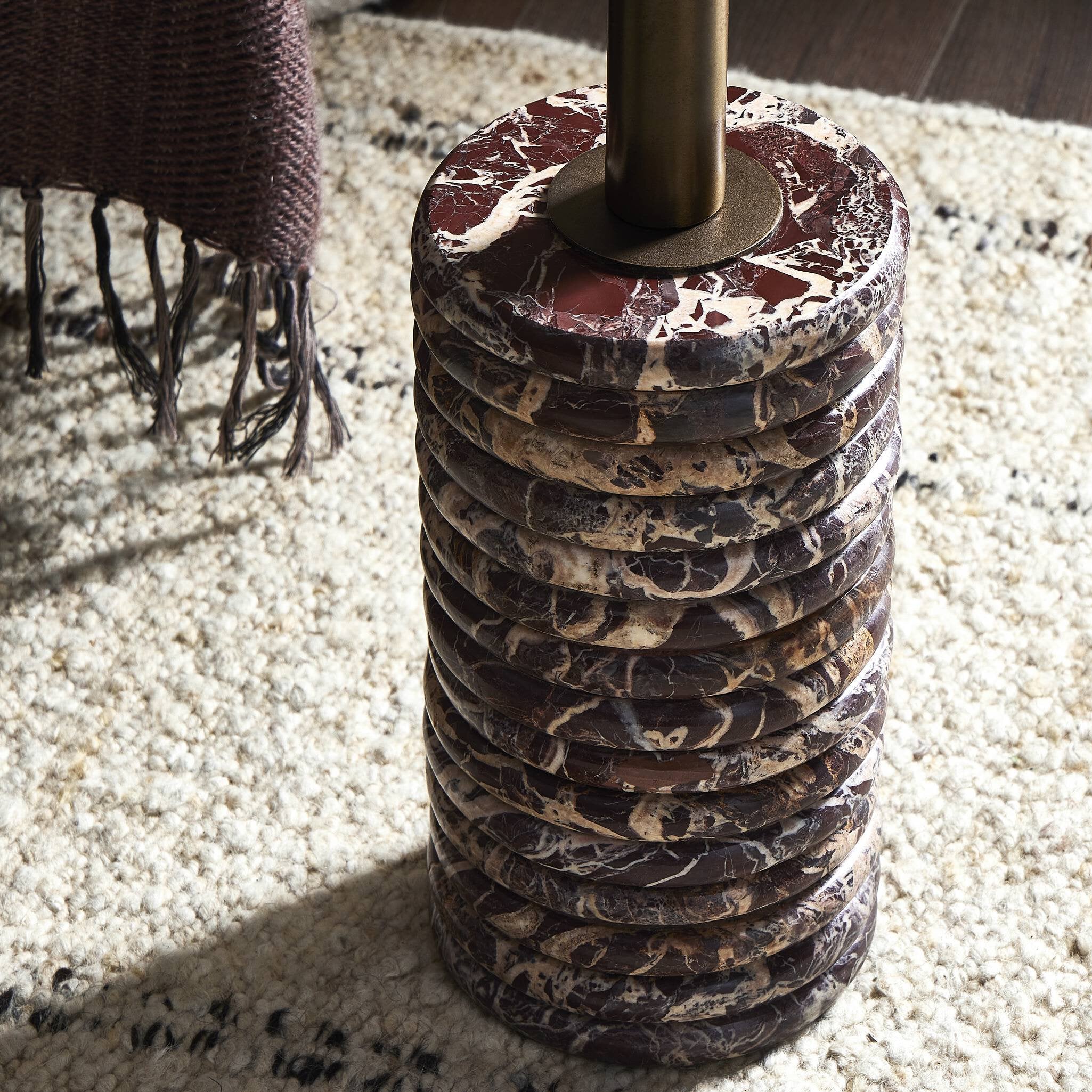 Reeves End Table - Garnet Marble Side & End Tables Four Hands     Side & End Tables,https://www.oldbonesco.com,Mid Century Furniture, Furniture Sale, Old Bones Co, Mid Century Sale, Four Hands Furniture, Sale,Gus, Sale,Perigold Reeves End Table - Garnet Marble Side & End Tables Sale, Perigold Sale Reeves End Table - Garnet Marble,Reeves End Table - Garnet Marble Lulu and Georgia,Burke Decor Sale Reeves End Table - Garnet Marble, open box furniture,Open Box Reeves End Table - Garnet Marble