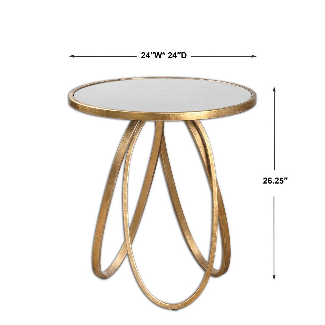 Uttermost Montrez Gold Side Table