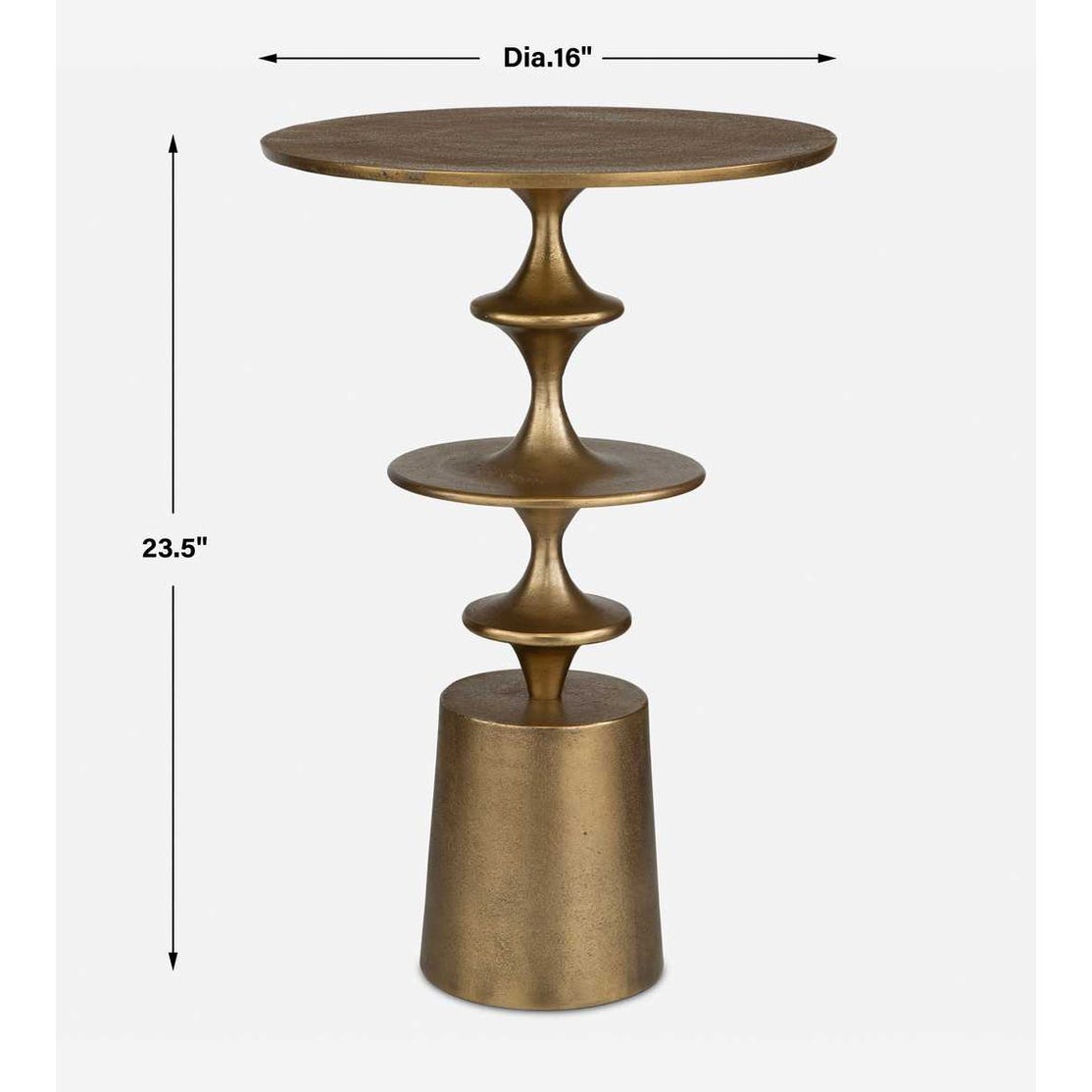 Uttermost Flight Brass Accent Table
