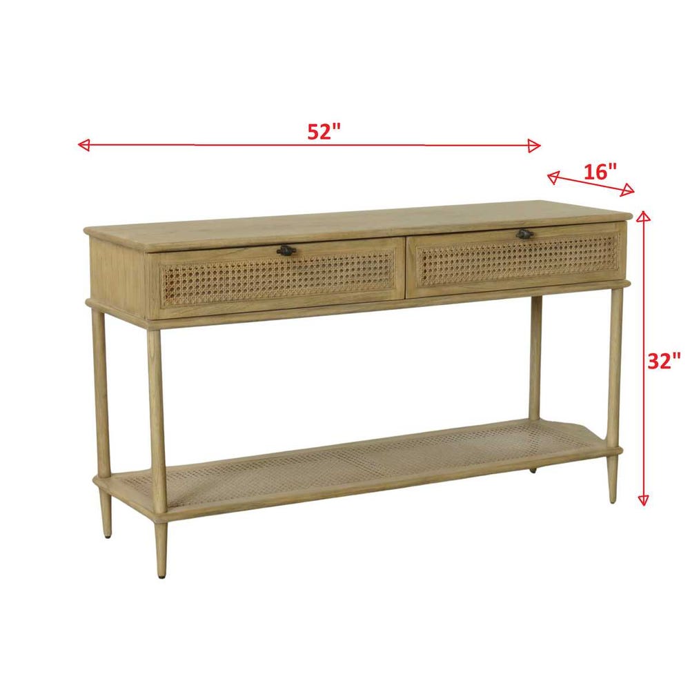 Uttermost Coast Rattan Console Table