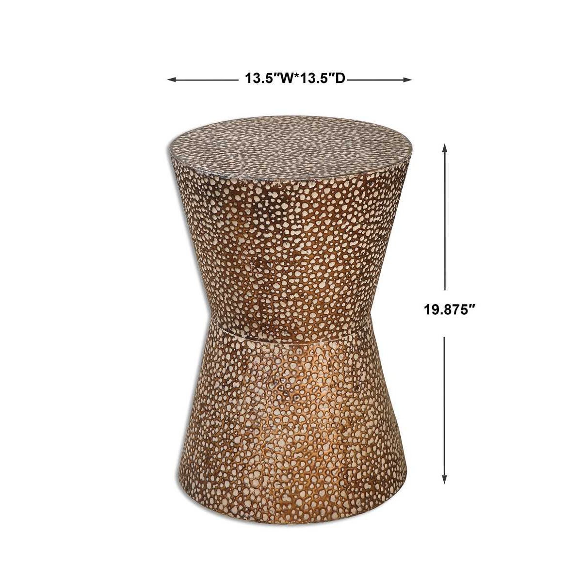 Uttermost Cutler Drum Shaped Accent Table