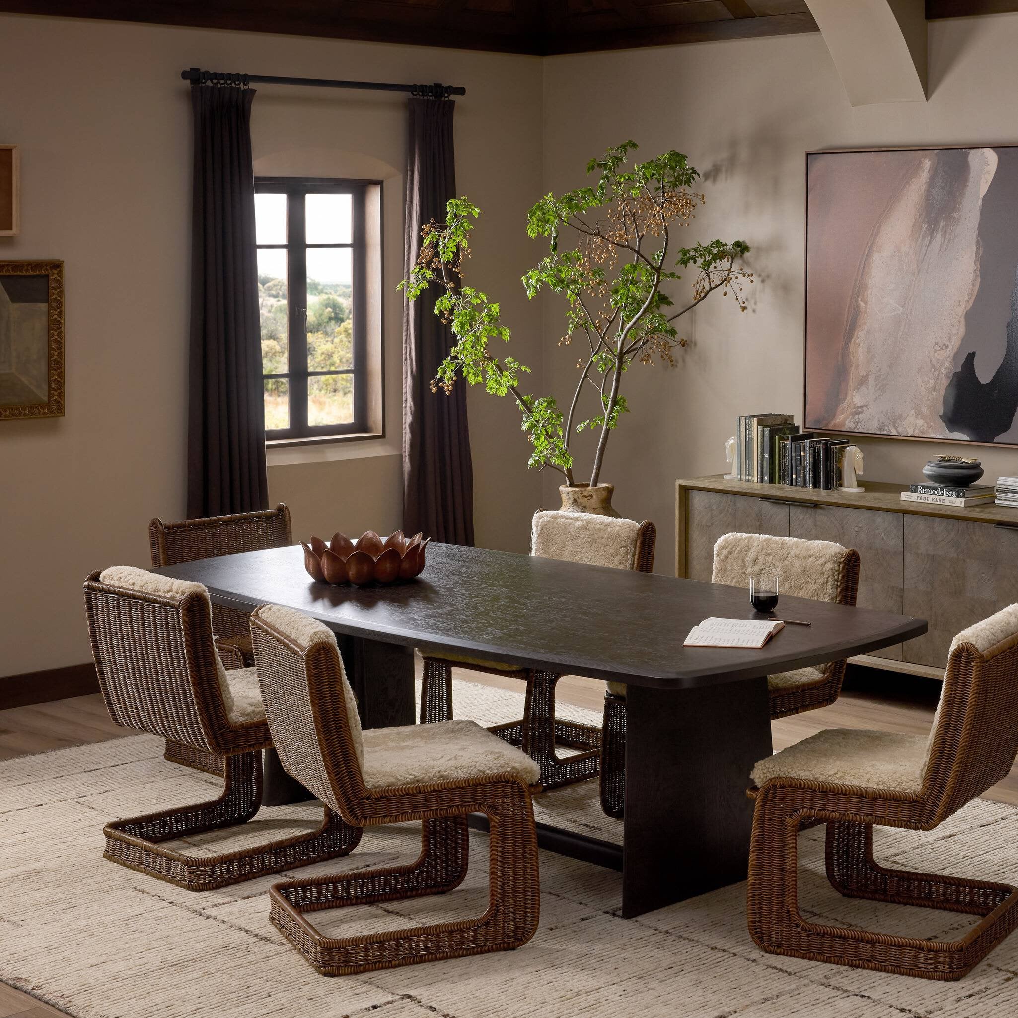 Hera Dining Table - Dark Tamo Ash