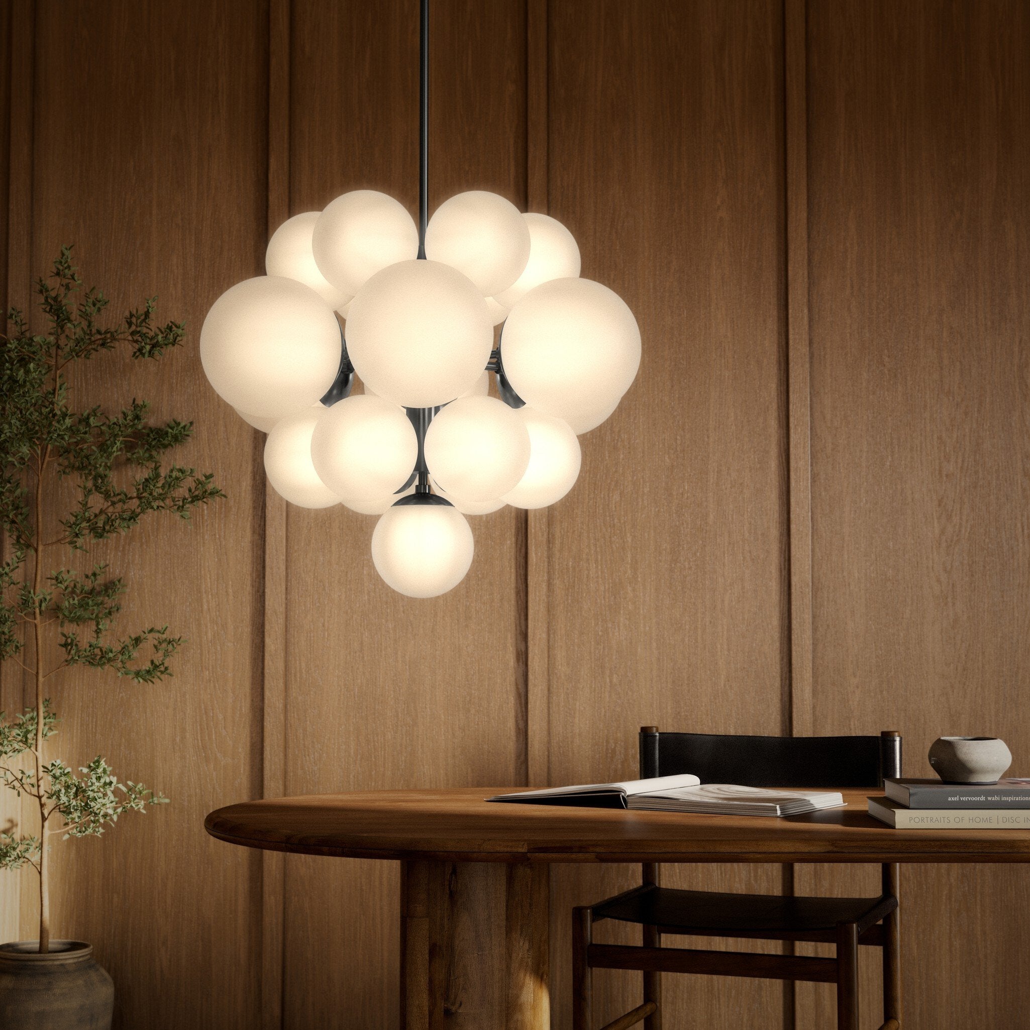 Nova Chandelier - Opal Matte Glass