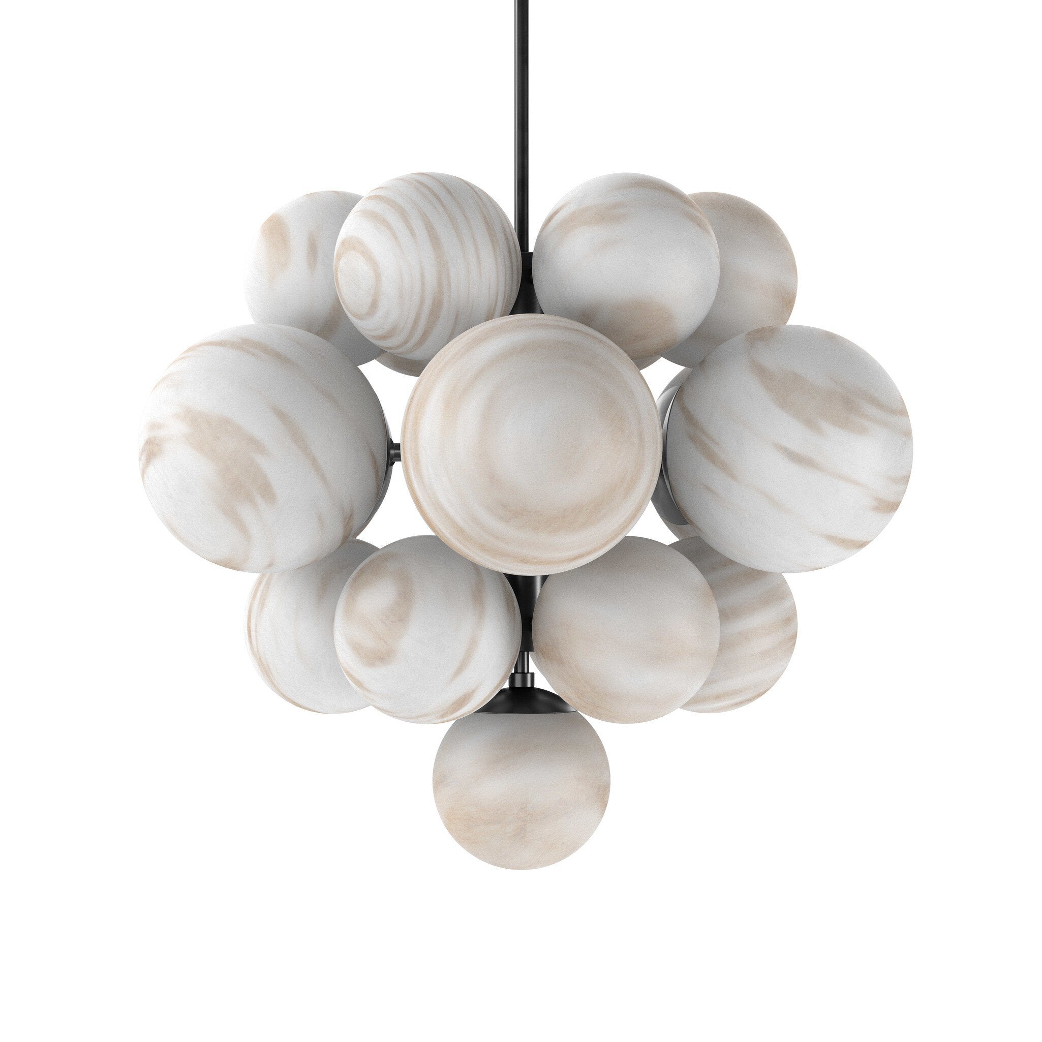 Nova Chandelier - Marbled Matte Glass