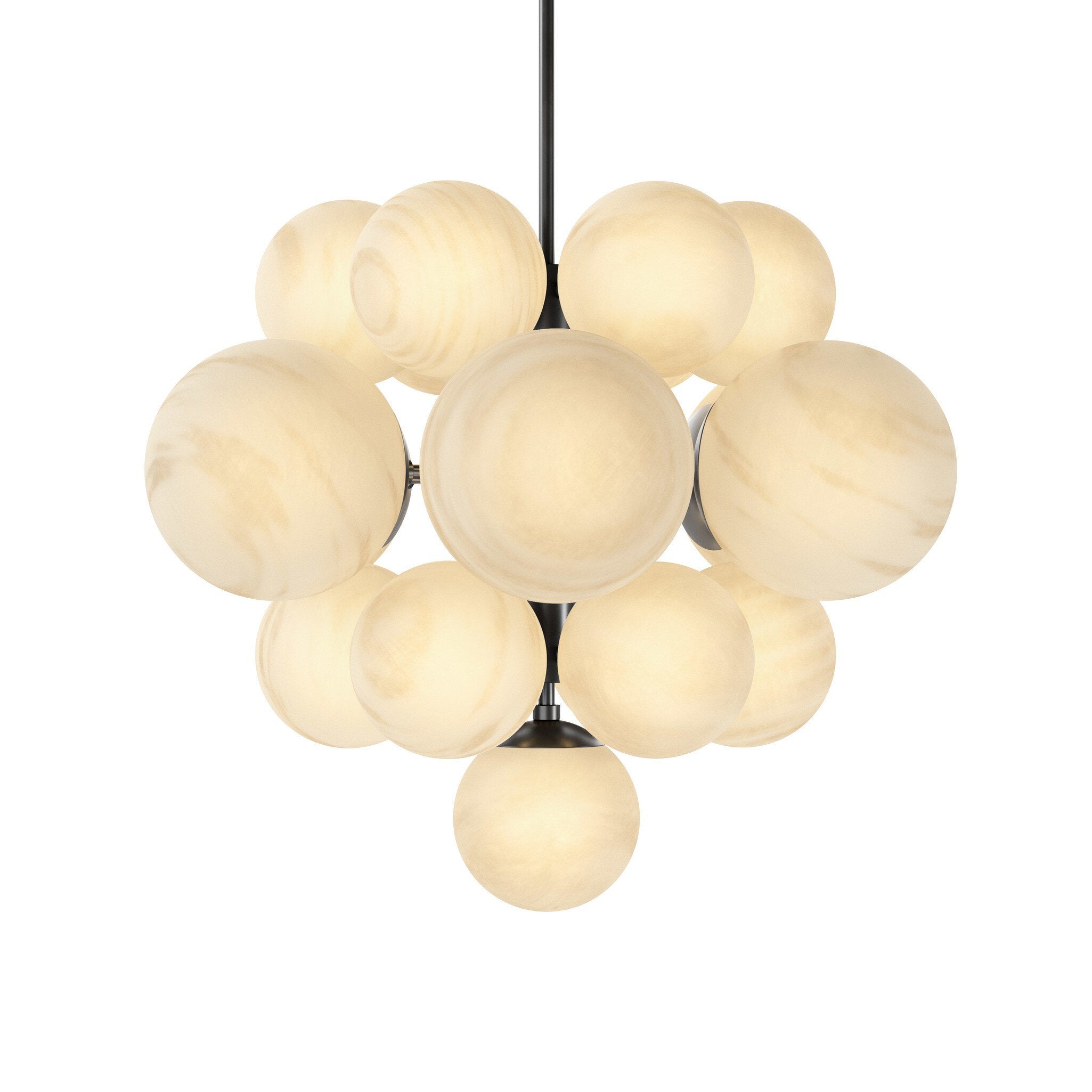 Nova Chandelier - Marbled Matte Glass