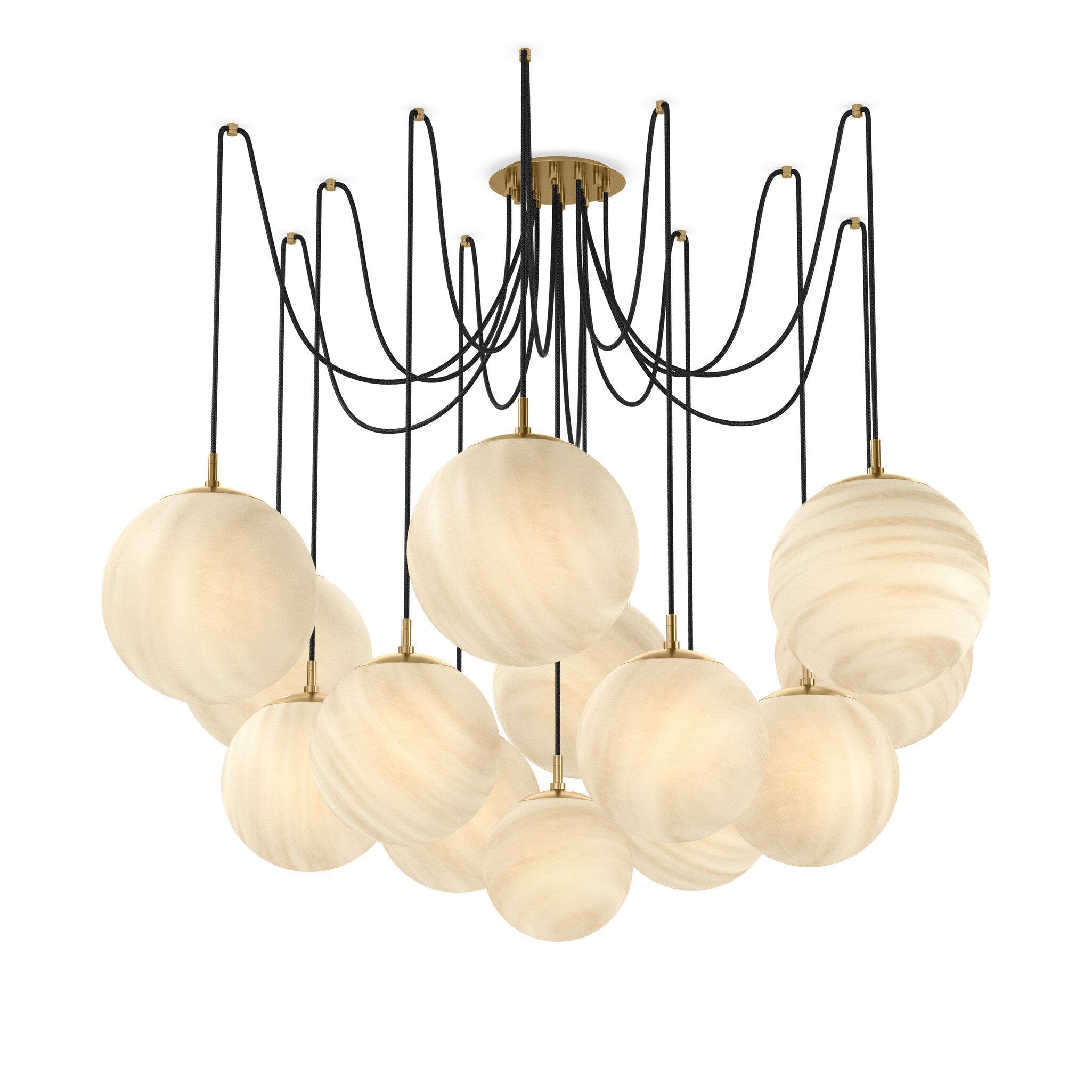 Spider Chandelier - Marbled Matte Glass