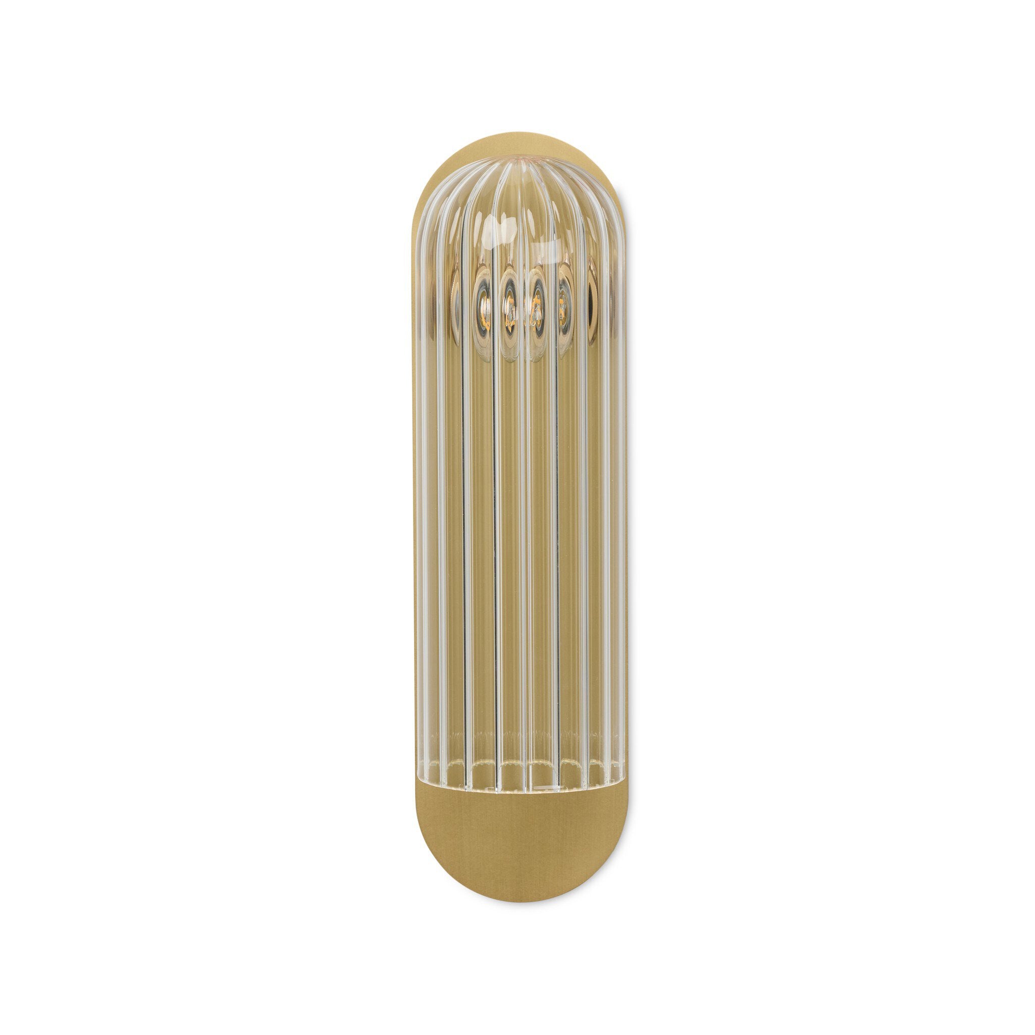 Odyssey Sconce - Clear Ribbon Glass