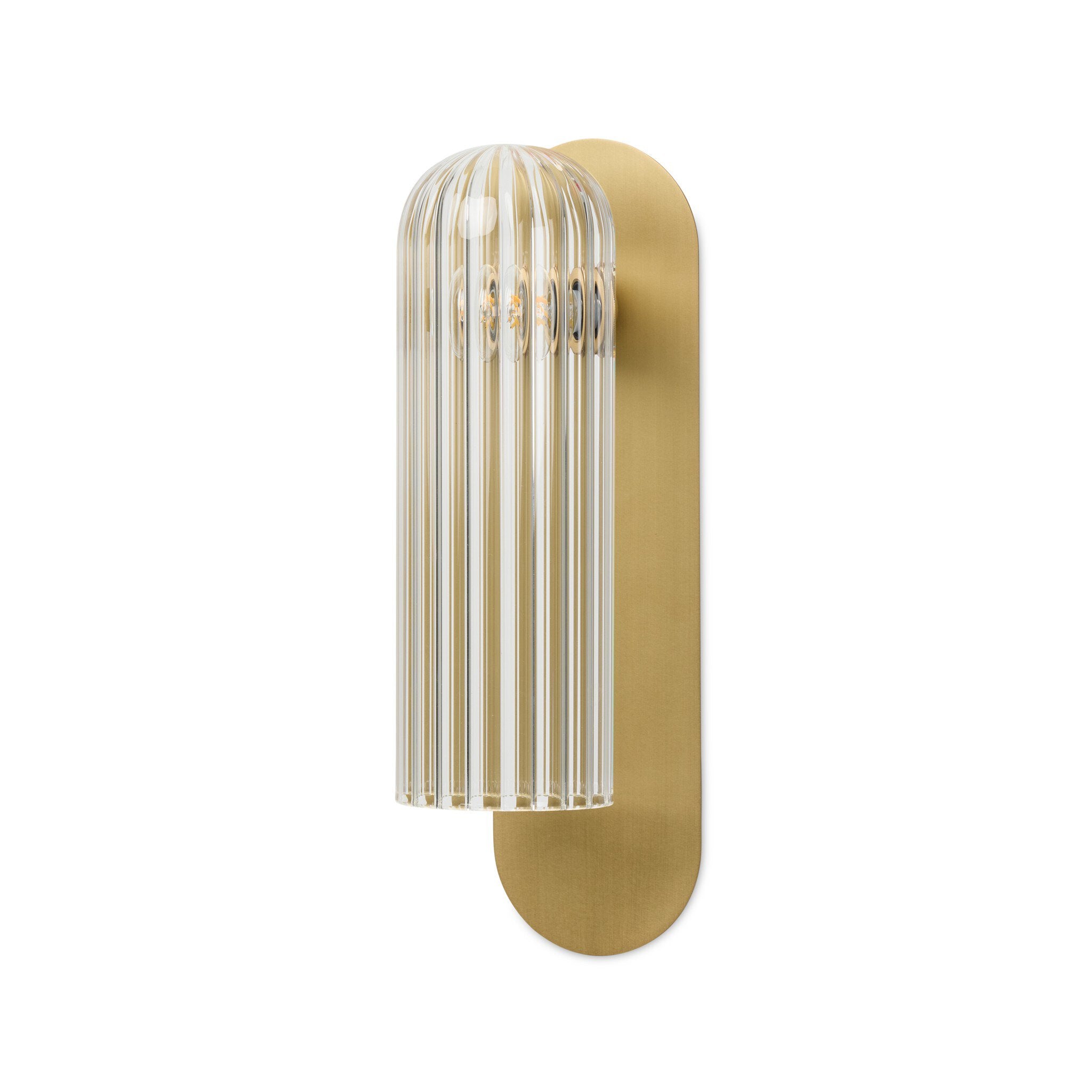 Odyssey Sconce - Clear Ribbon Glass
