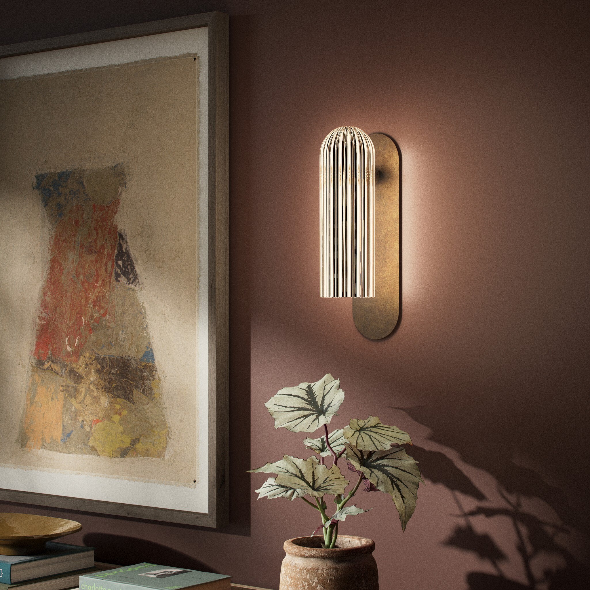Odyssey Sconce - Clear Ribbon Glass