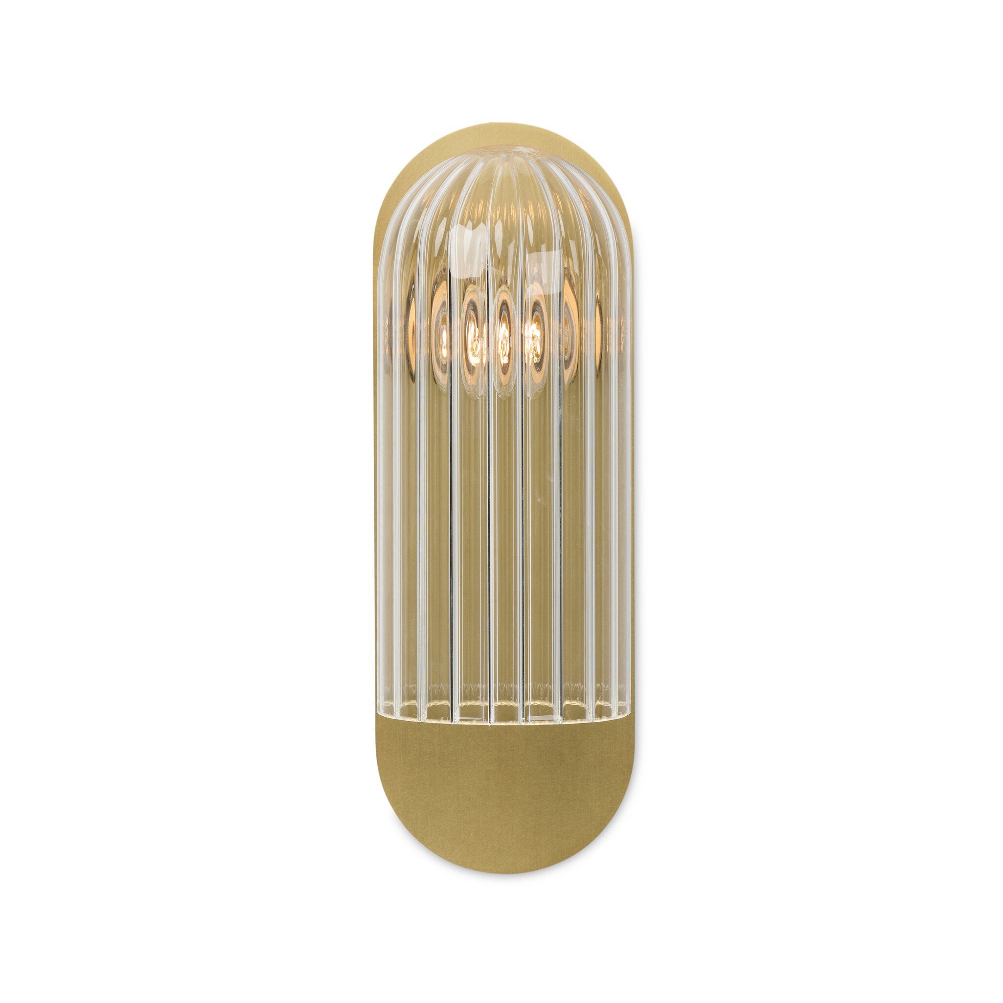 Odyssey Sconce - Clear Ribbon Glass