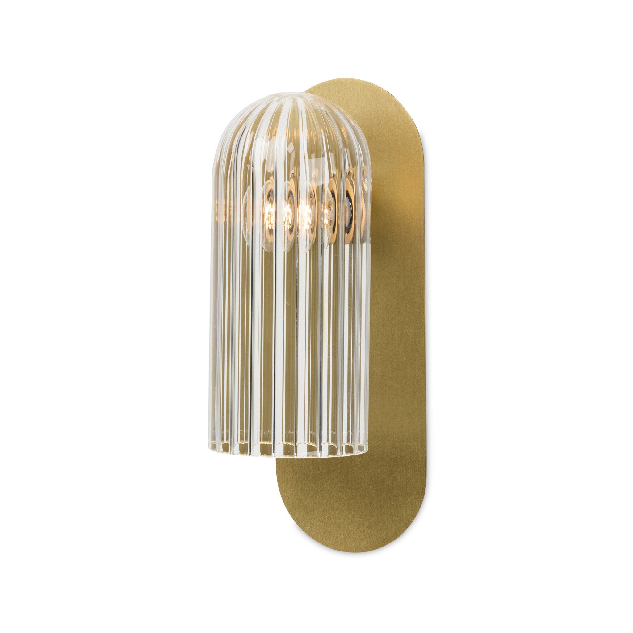 Odyssey Sconce - Clear Ribbon Glass