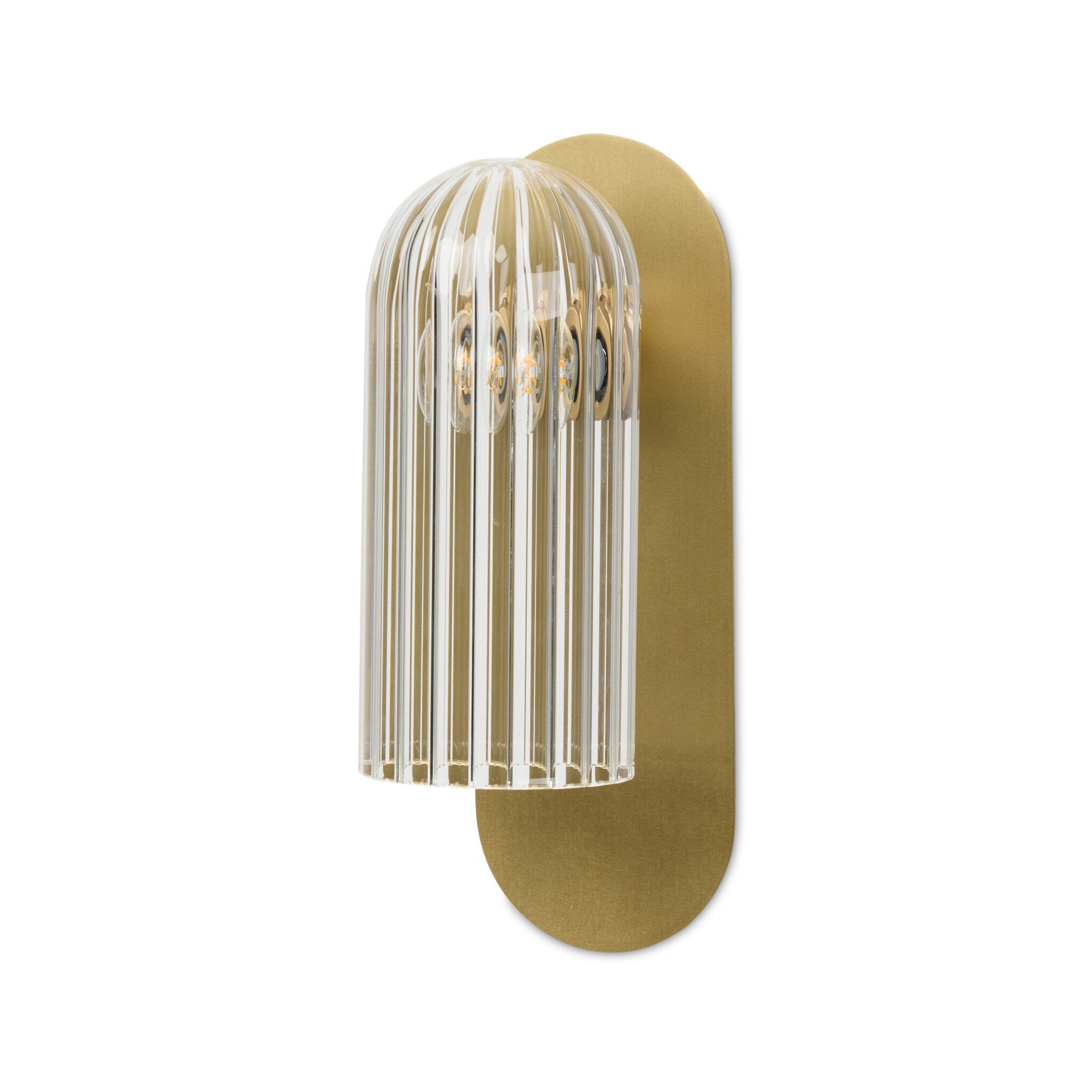 Odyssey Sconce - Clear Ribbon Glass