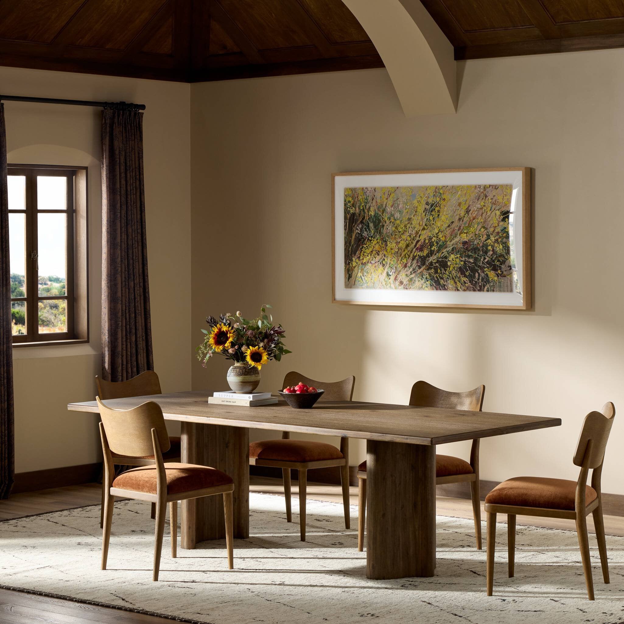 Pershing Dining Table - Weathered Acacia Veneer