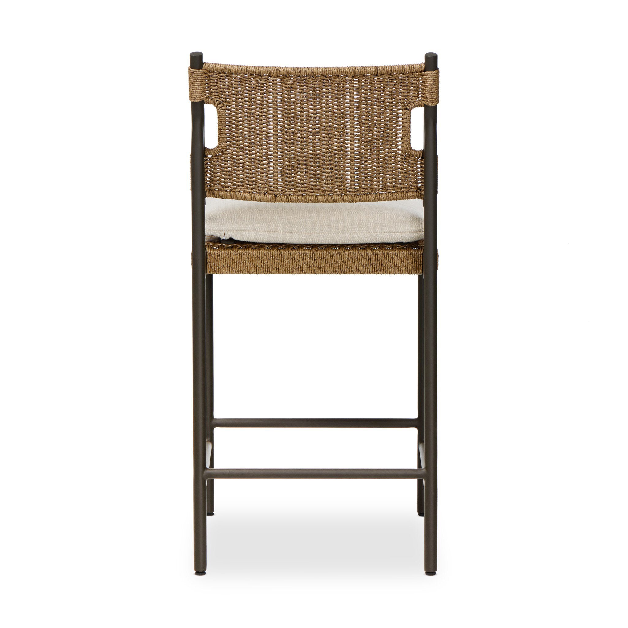 Miller Outdoor Woven Counter Stool - Thumbnail 3
