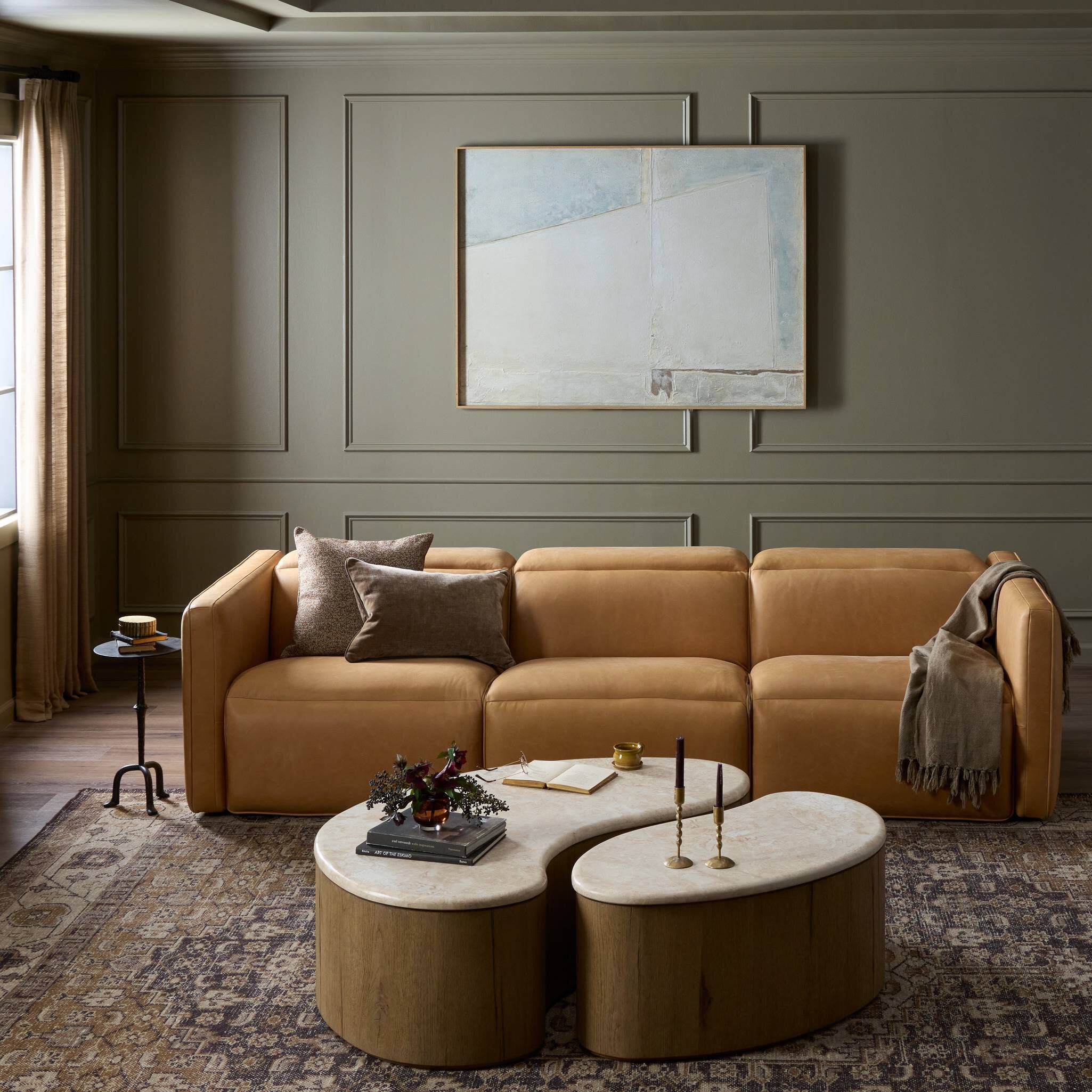 Kenlee 112" Power Recliner 3-Piece Sectional