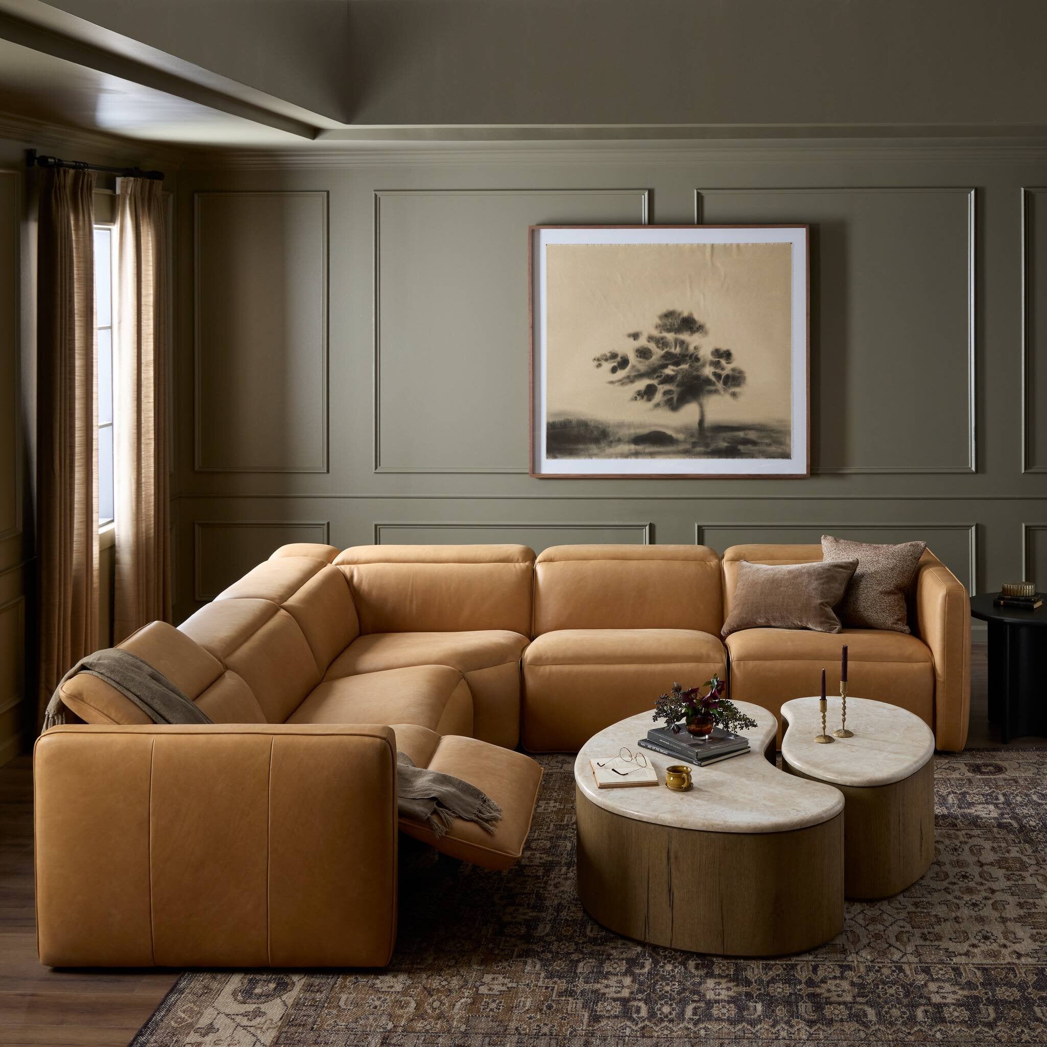 Kenlee Power Recliner 5-Piece Sectional