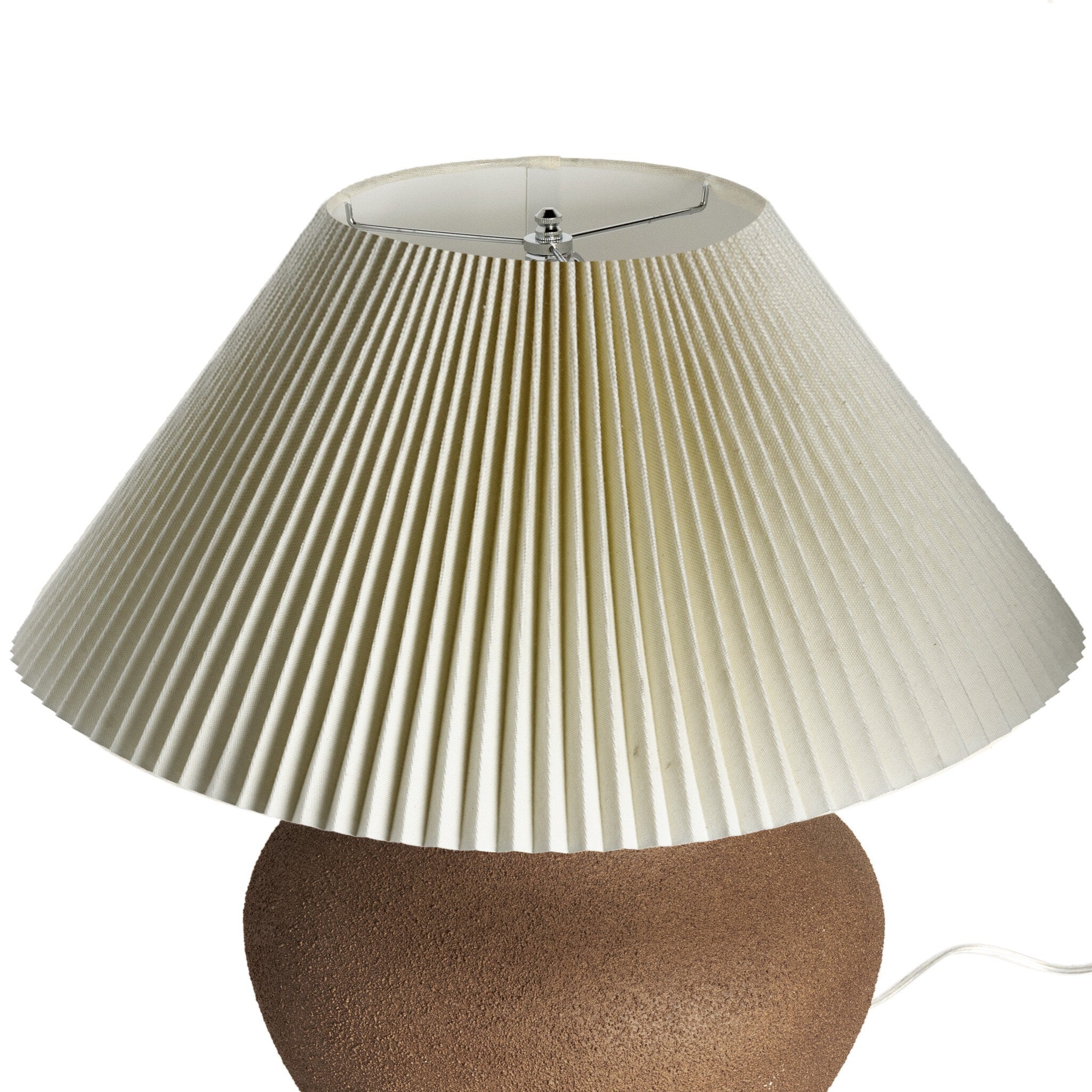 Parma Ceramic Table Lamp - Textured Dark Sand Porcelain