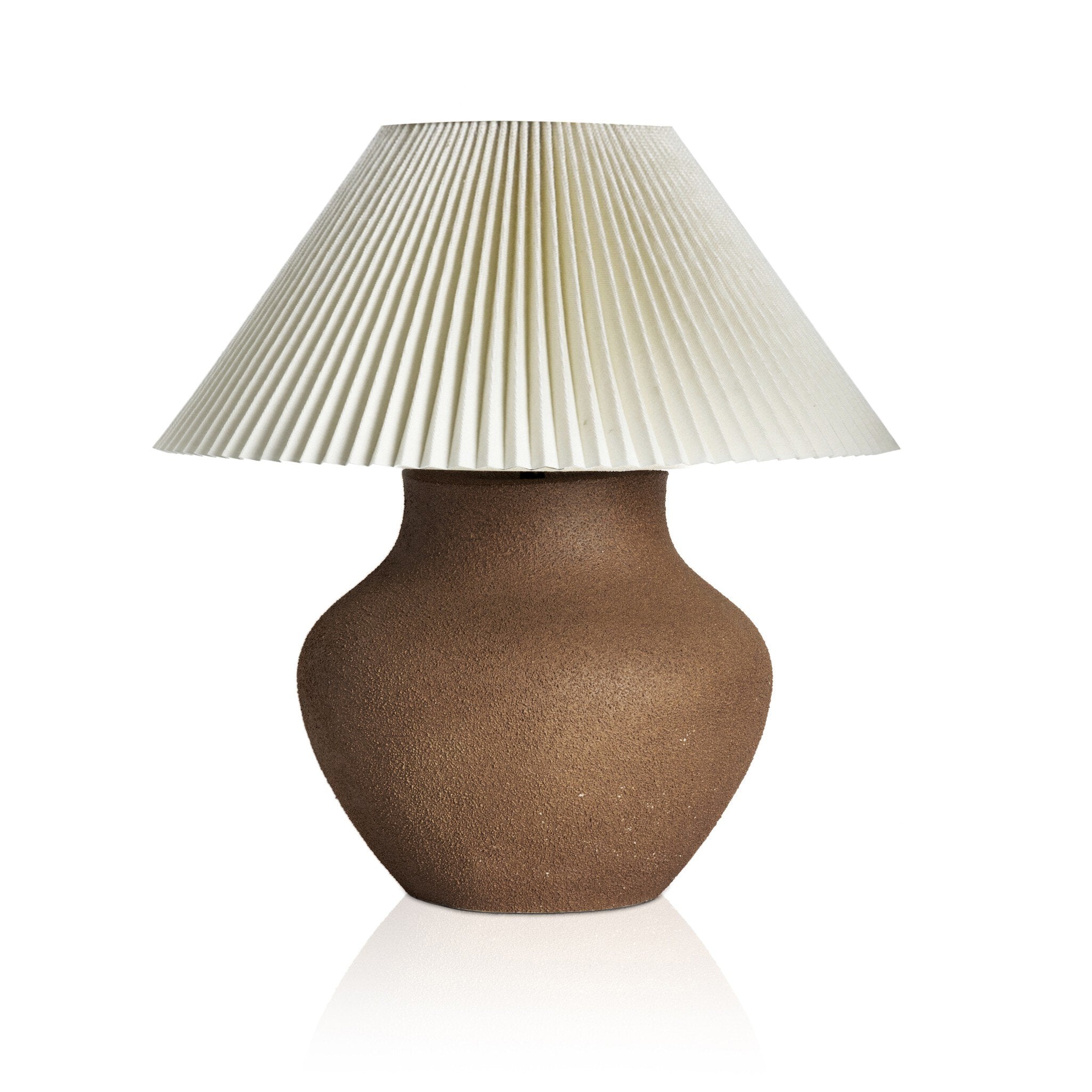 Parma Ceramic Table Lamp - Textured Dark Sand Porcelain