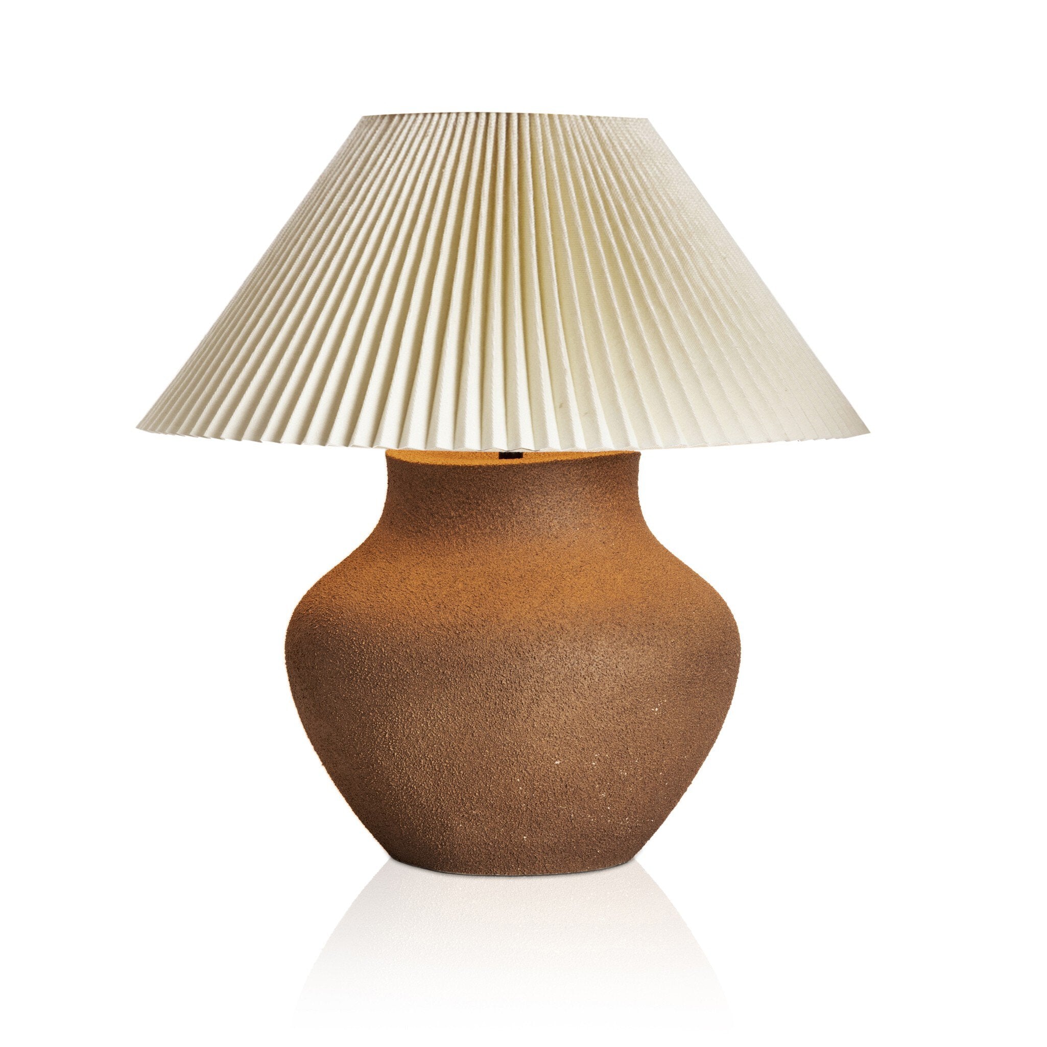 Parma Ceramic Table Lamp - Textured Dark Sand Porcelain