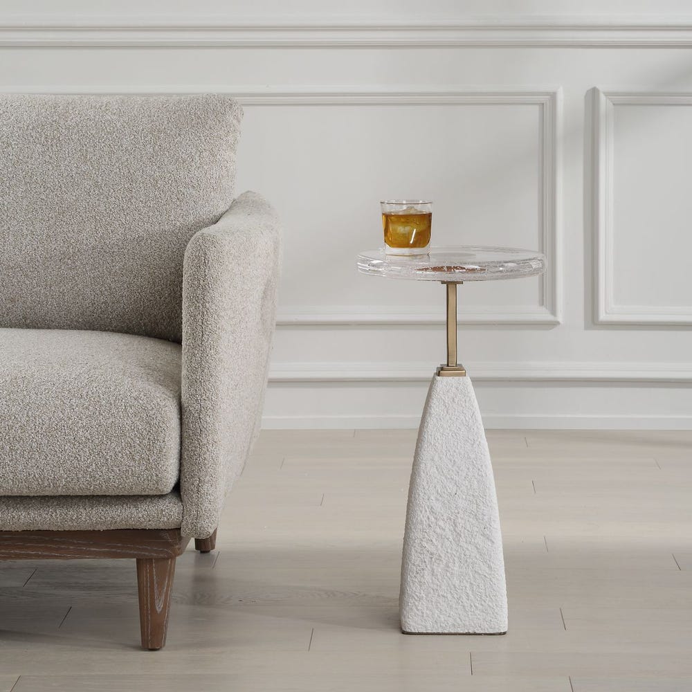 Uttermost Sora Glass Drink Table