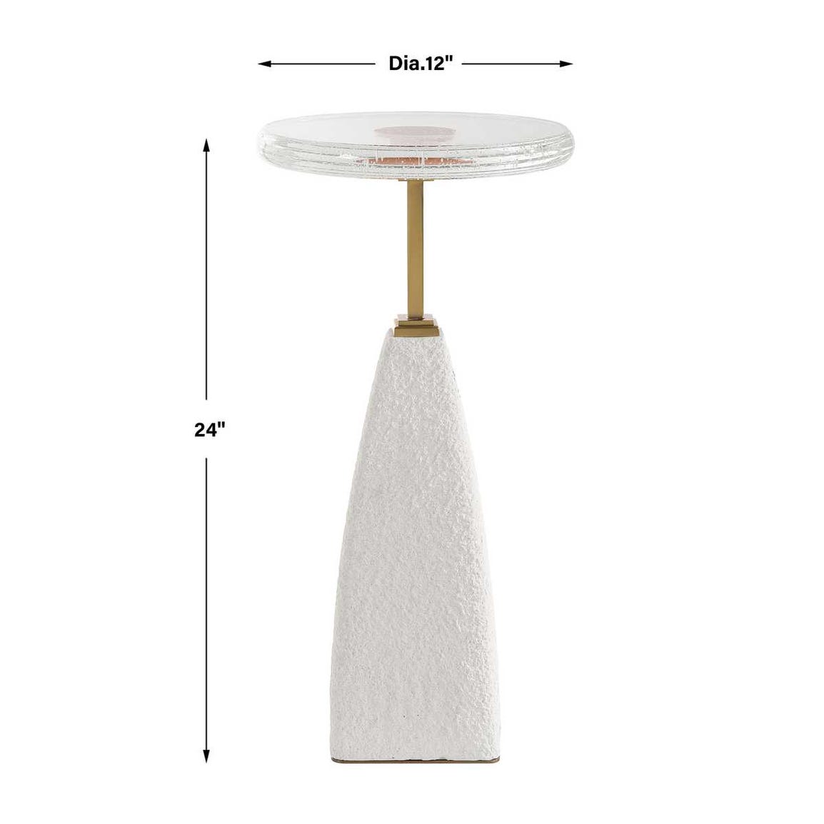 Uttermost Sora Glass Drink Table