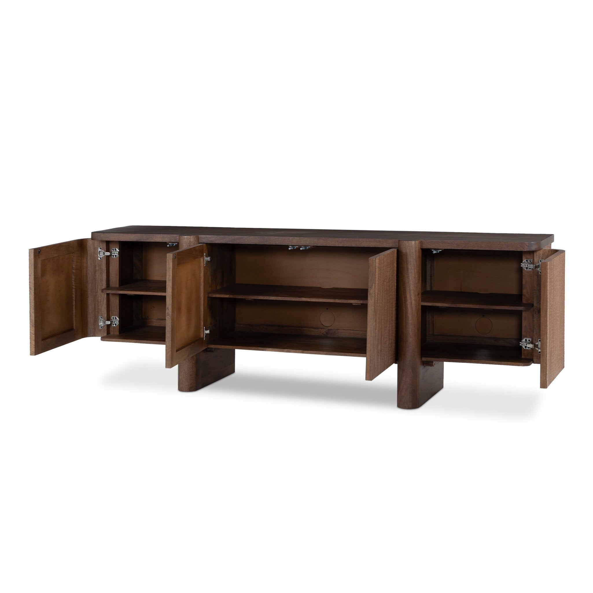 Baxter Media Console - Weathered Mango Solid