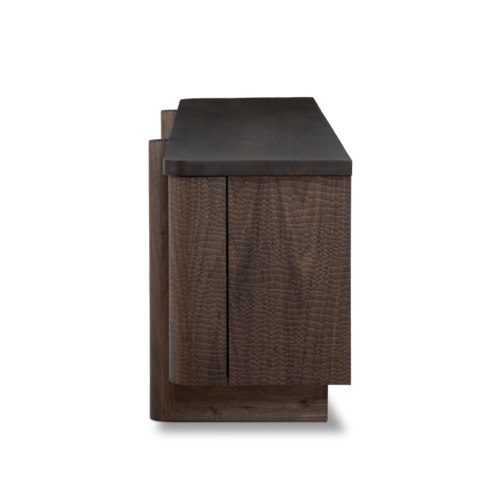 Baxter Media Console - Weathered Mango Solid