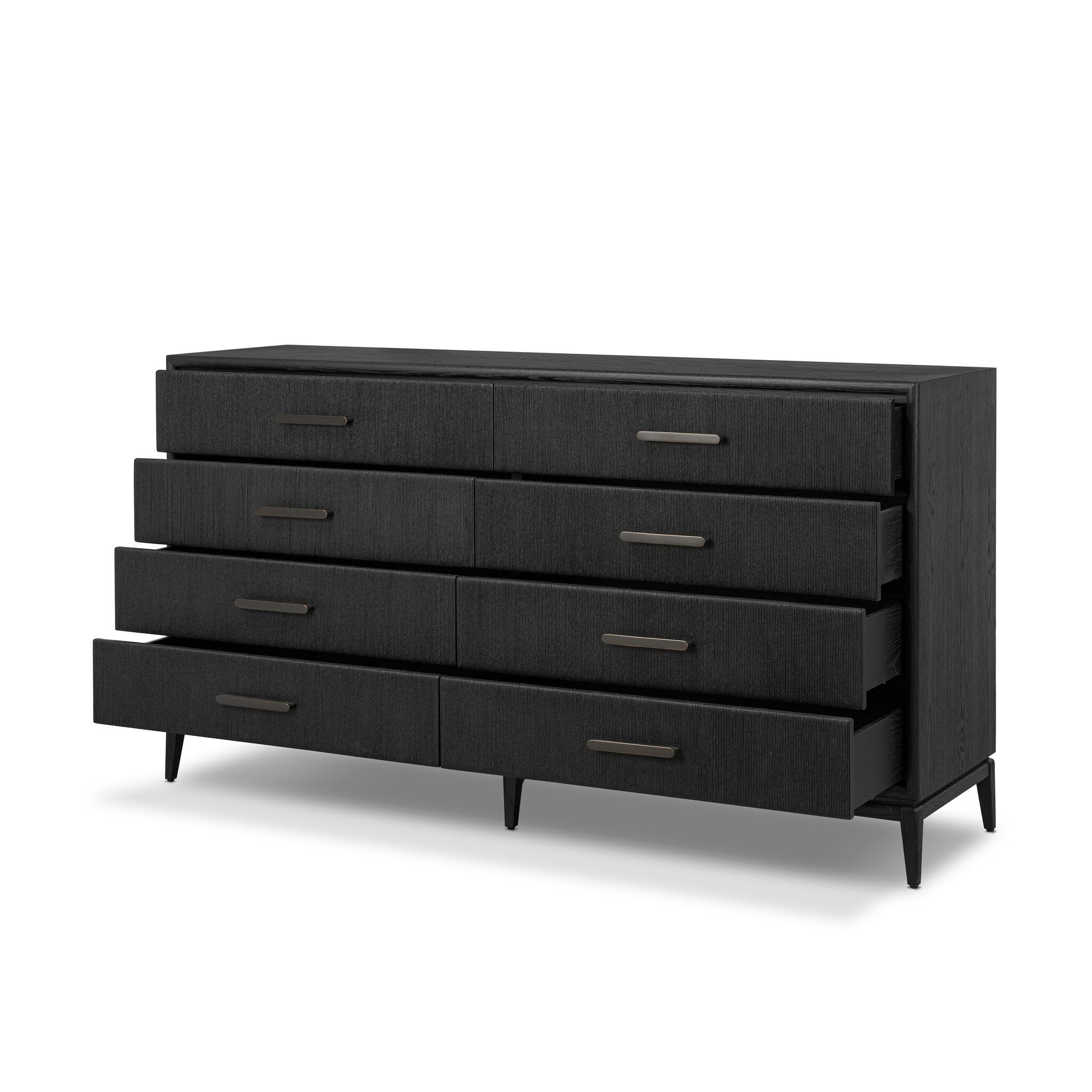 Rosenell 8 Drawer Dresser - Black Paper Cord Rosenell 8 Drawer Dresser - Black Paper Cord