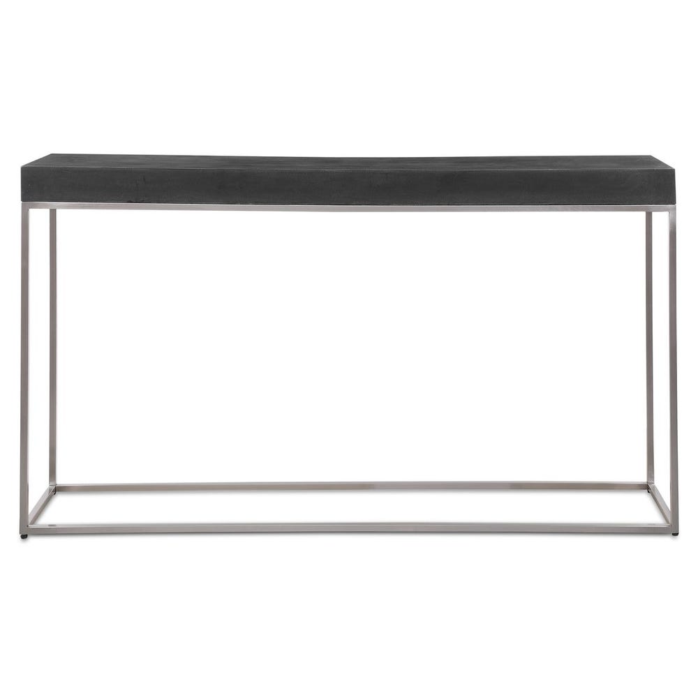 Uttermost Jase Black Concrete Console Table