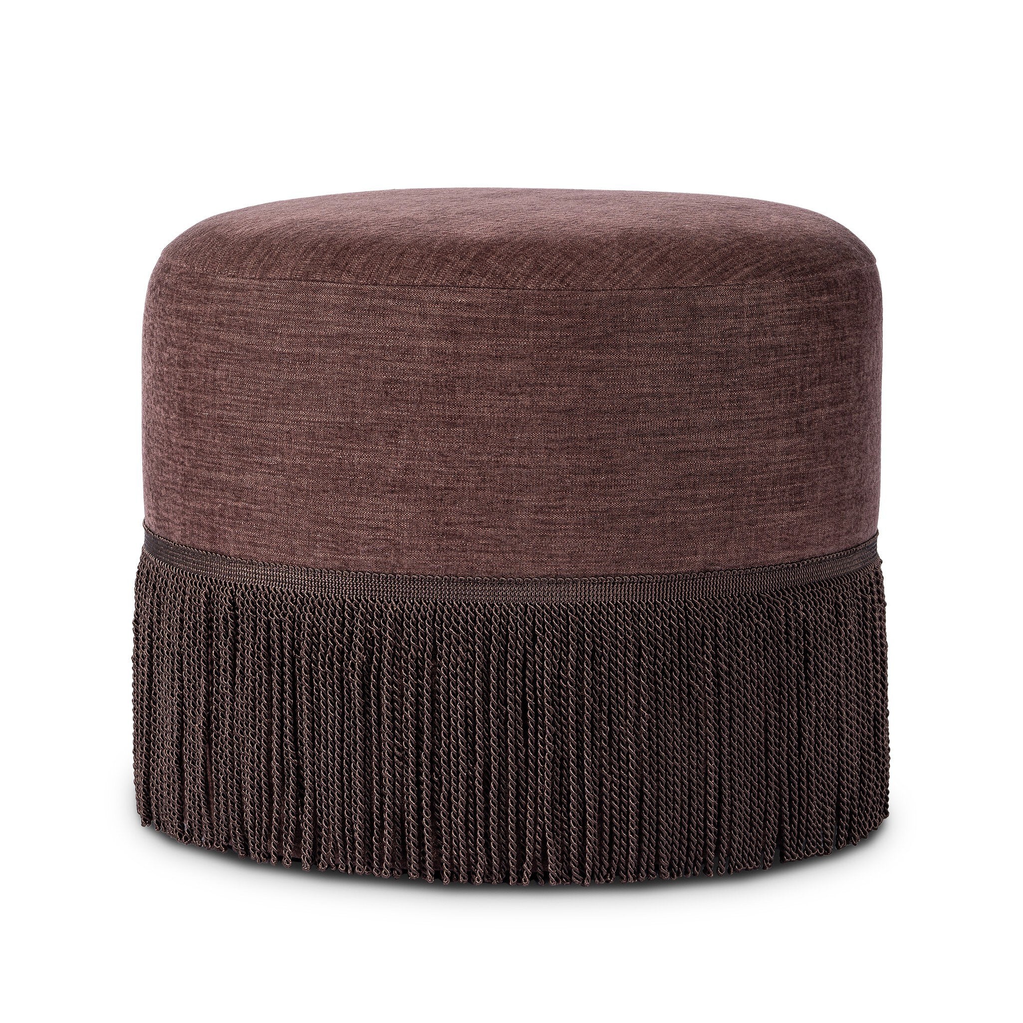 Sinclair 21" Fringe Ottoman - Laughlin Plum