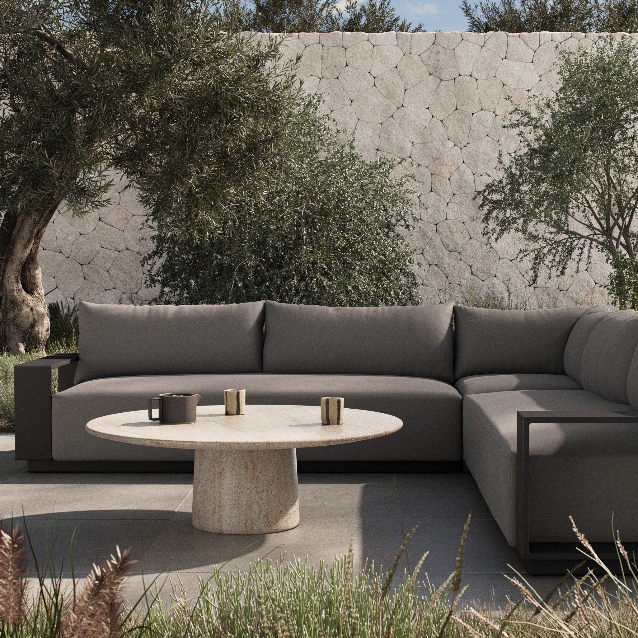 Branford Outdoor Metal 3-Piece Sectional