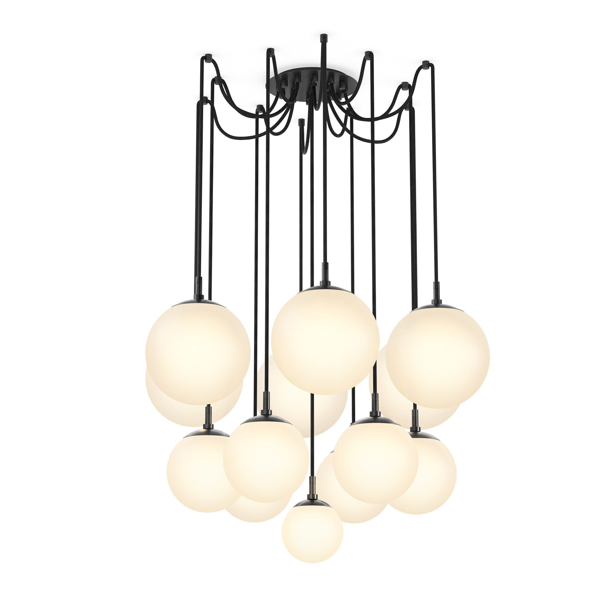 Spider Chandelier - Opal Matte Glass