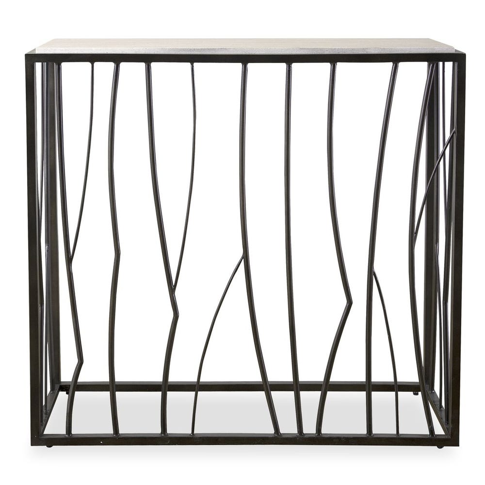 Uttermost Reed Travertine Console Table