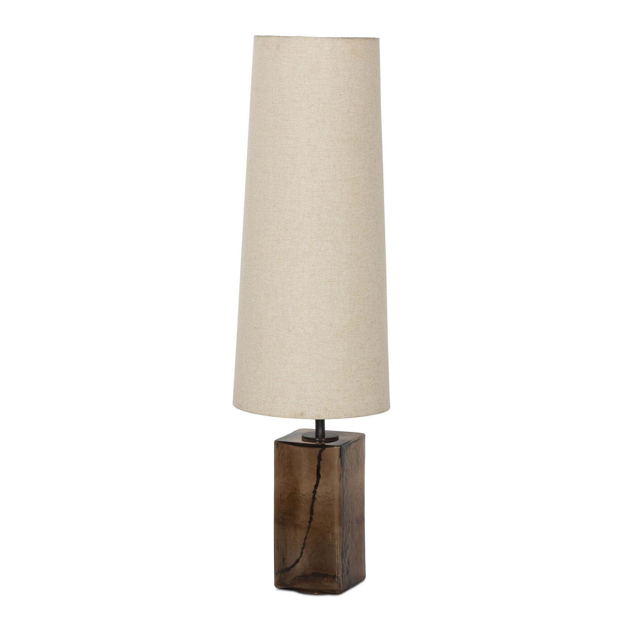 Saylor Floor Lamp - Brown Cast Glass